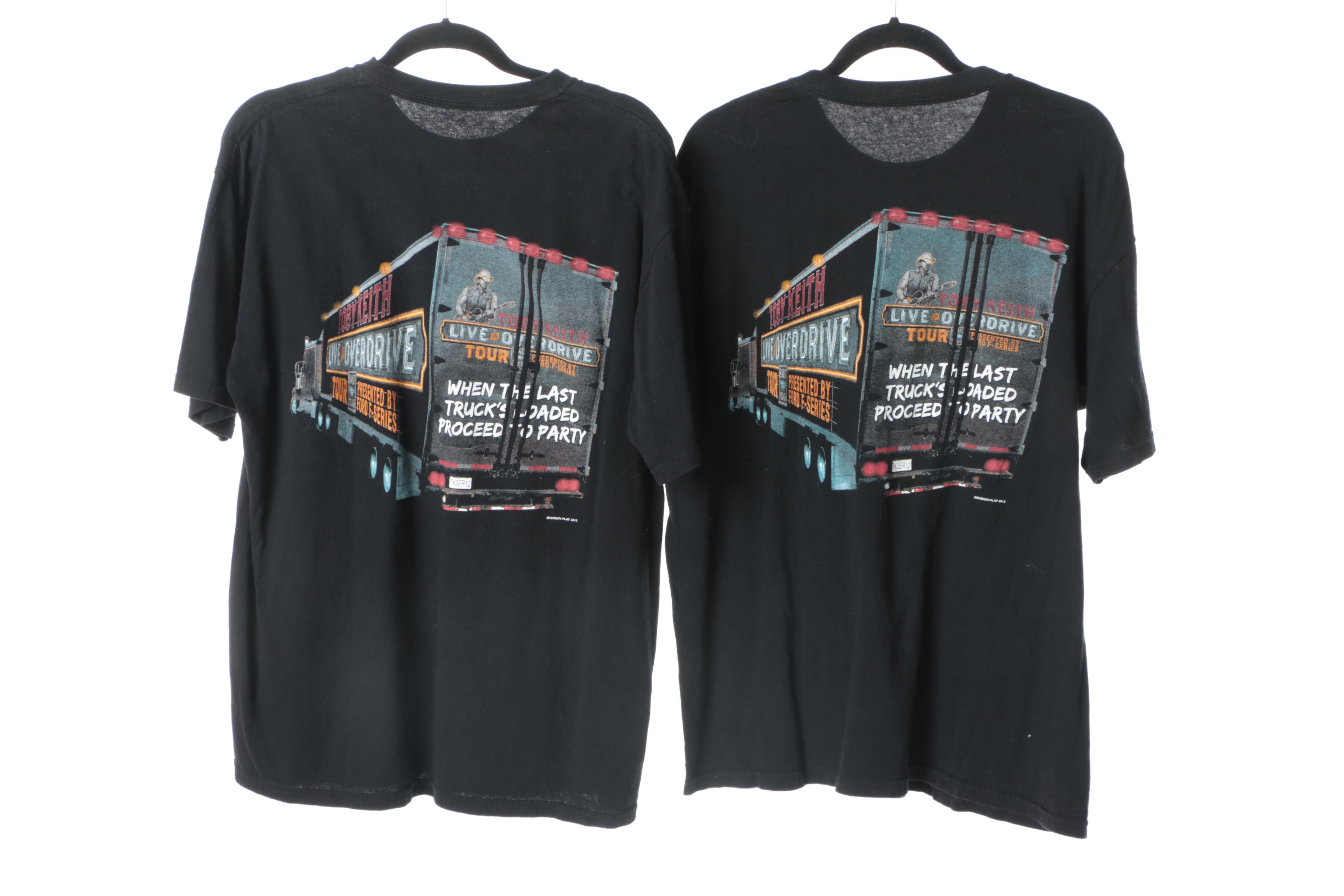 Concert Crew T-Shirts and Outerwear Including John Mellencamp and Toby Keith