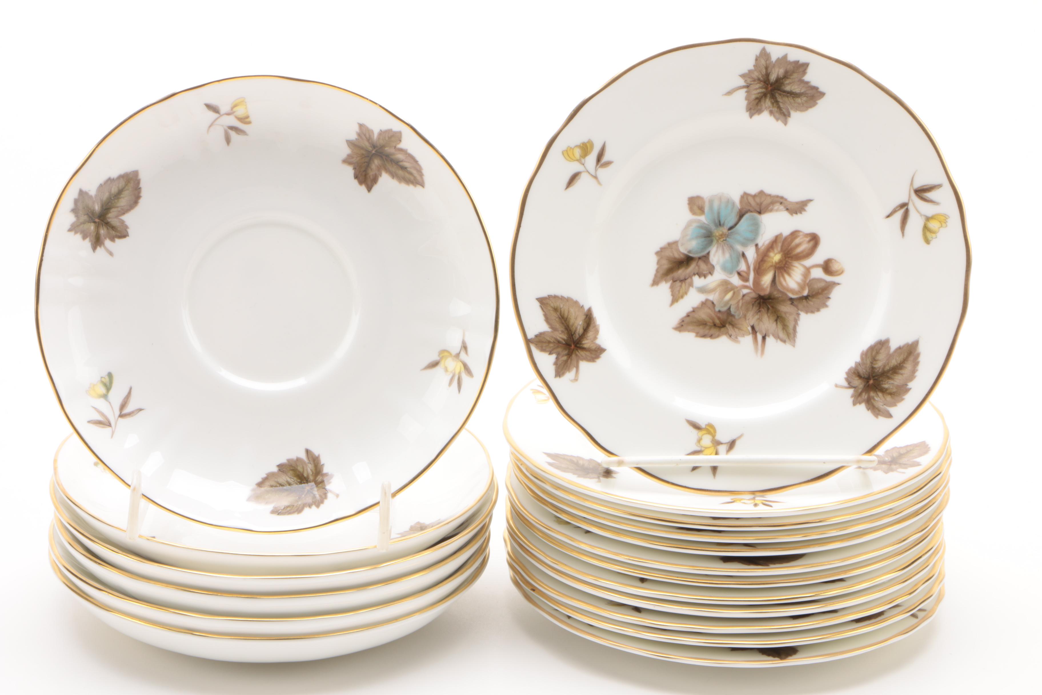 Royal Worcester "Dorchester" Bone China Dinnerware Plates