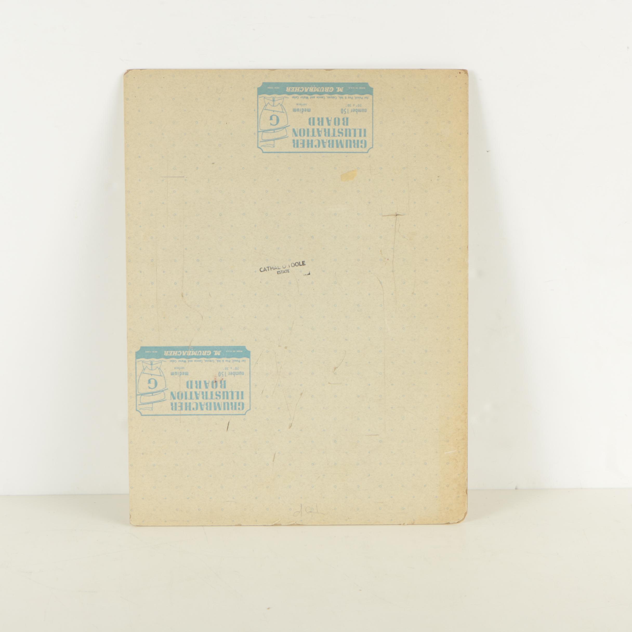 Cathal O’Toole Gouache Painting of Females Nude