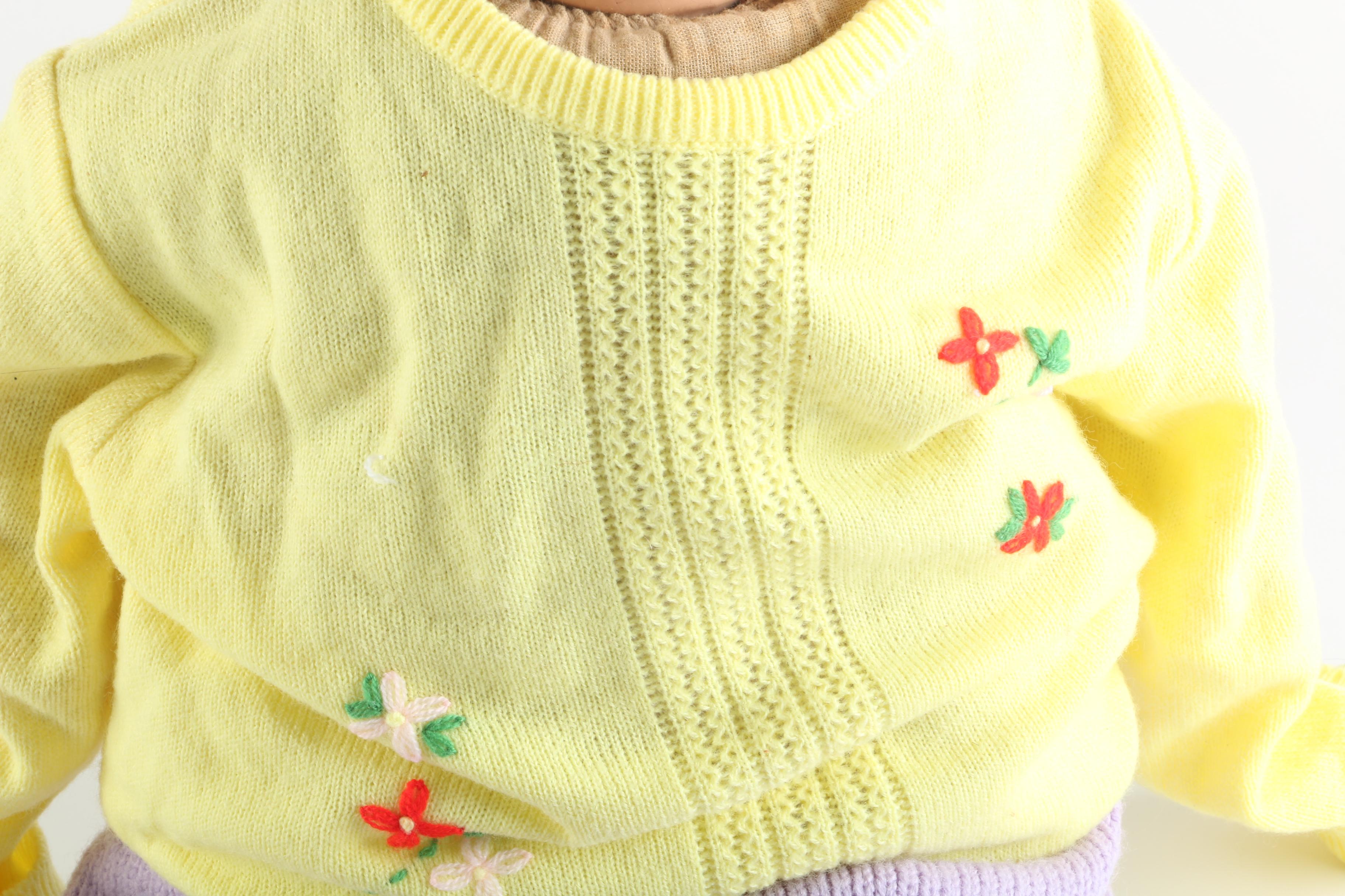 Circa 1920s Ribbon Loop Doll with Metal and Composition Baby Dolls