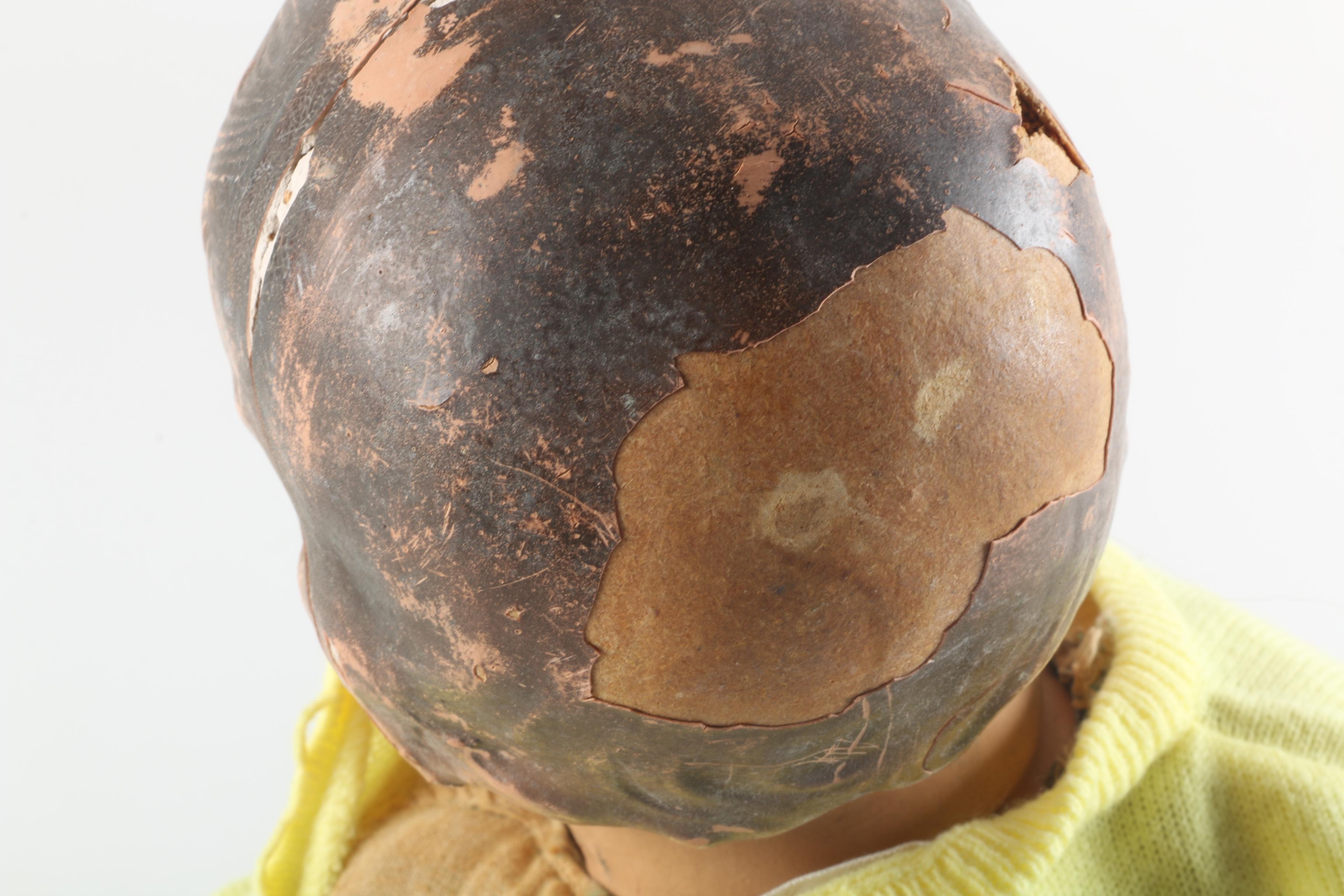 Circa 1920s Ribbon Loop Doll with Metal and Composition Baby Dolls