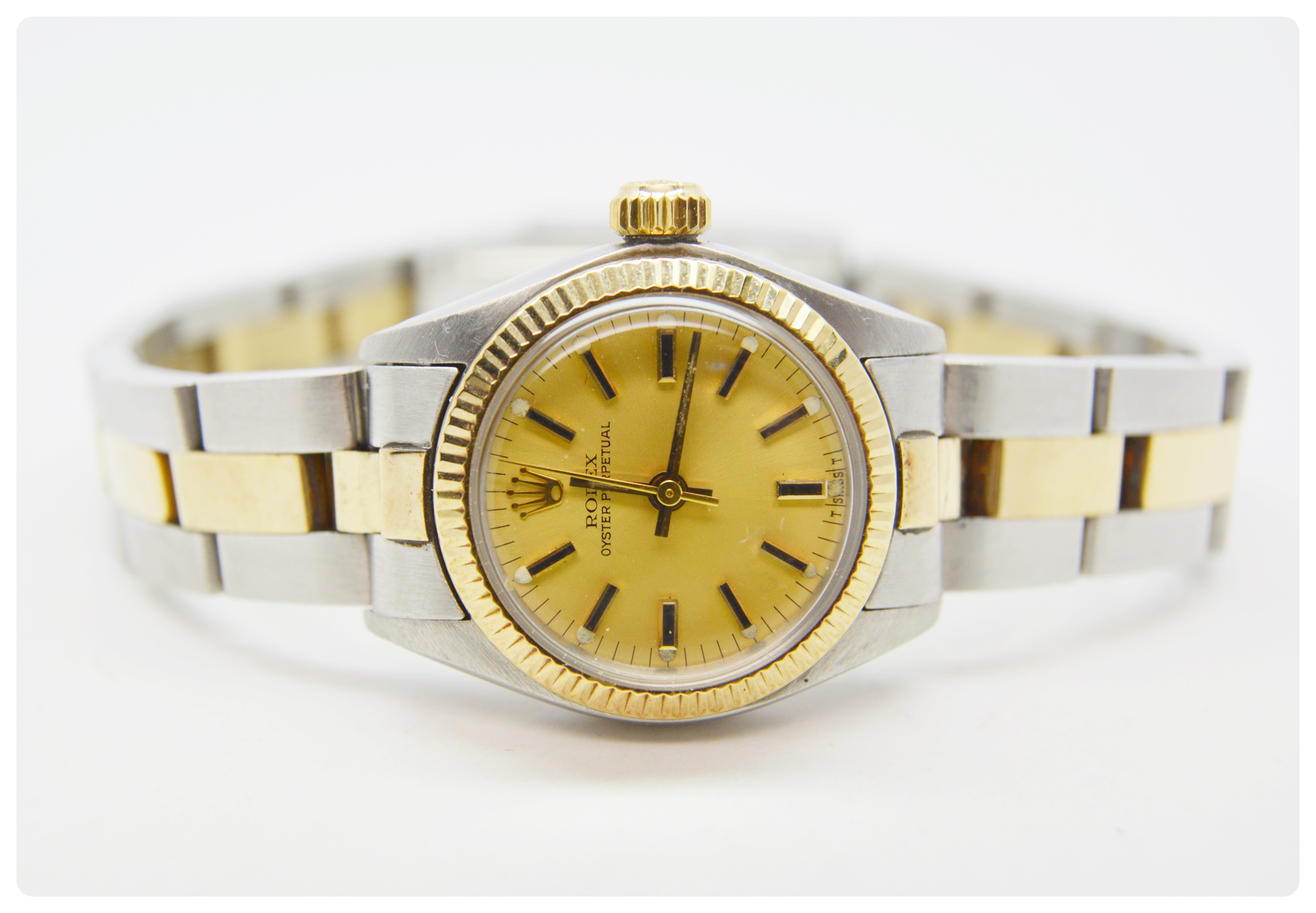Rolex Oyster Perpetual Stainless Steel and 14K Yellow Gold Watch