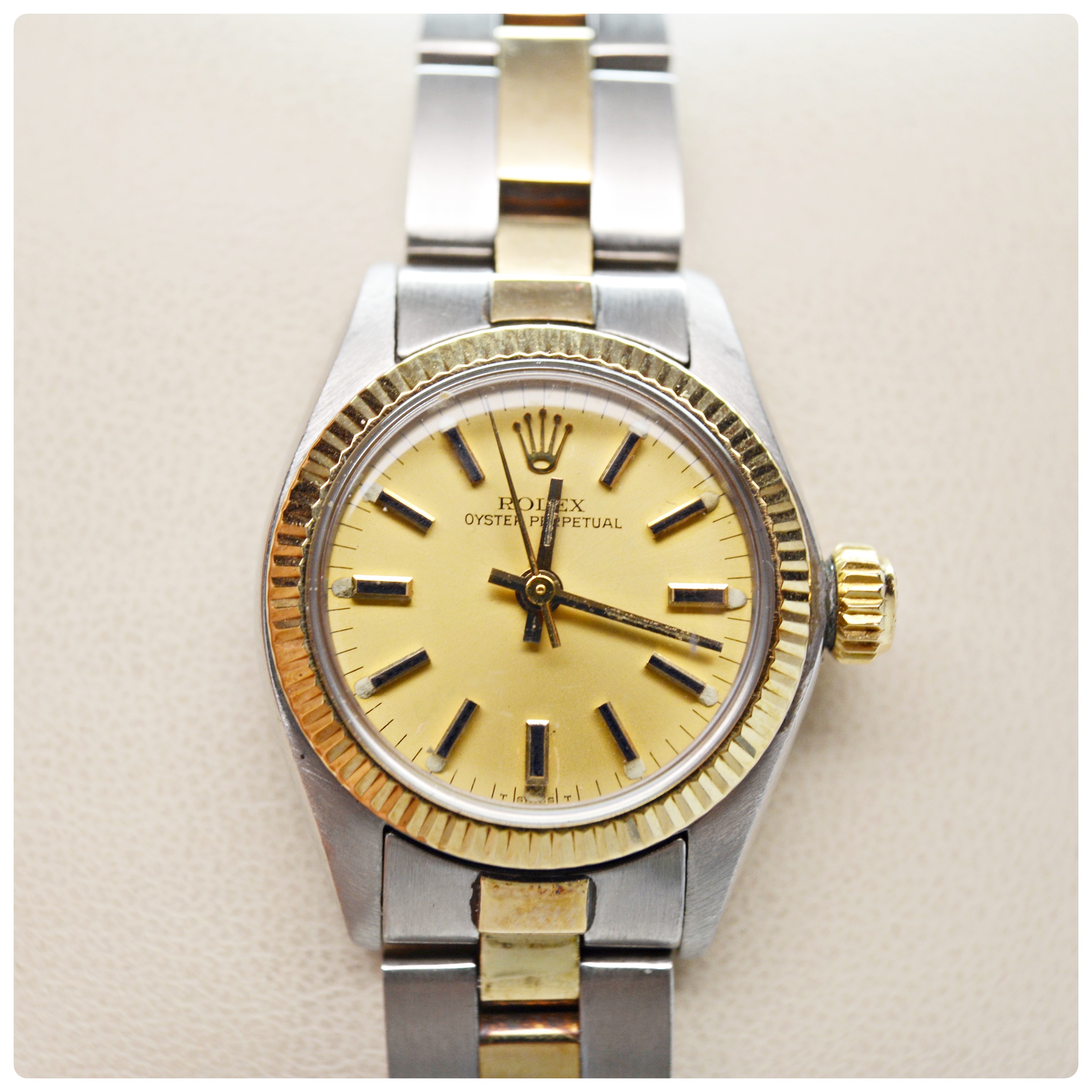 Rolex Oyster Perpetual Stainless Steel and 14K Yellow Gold Watch