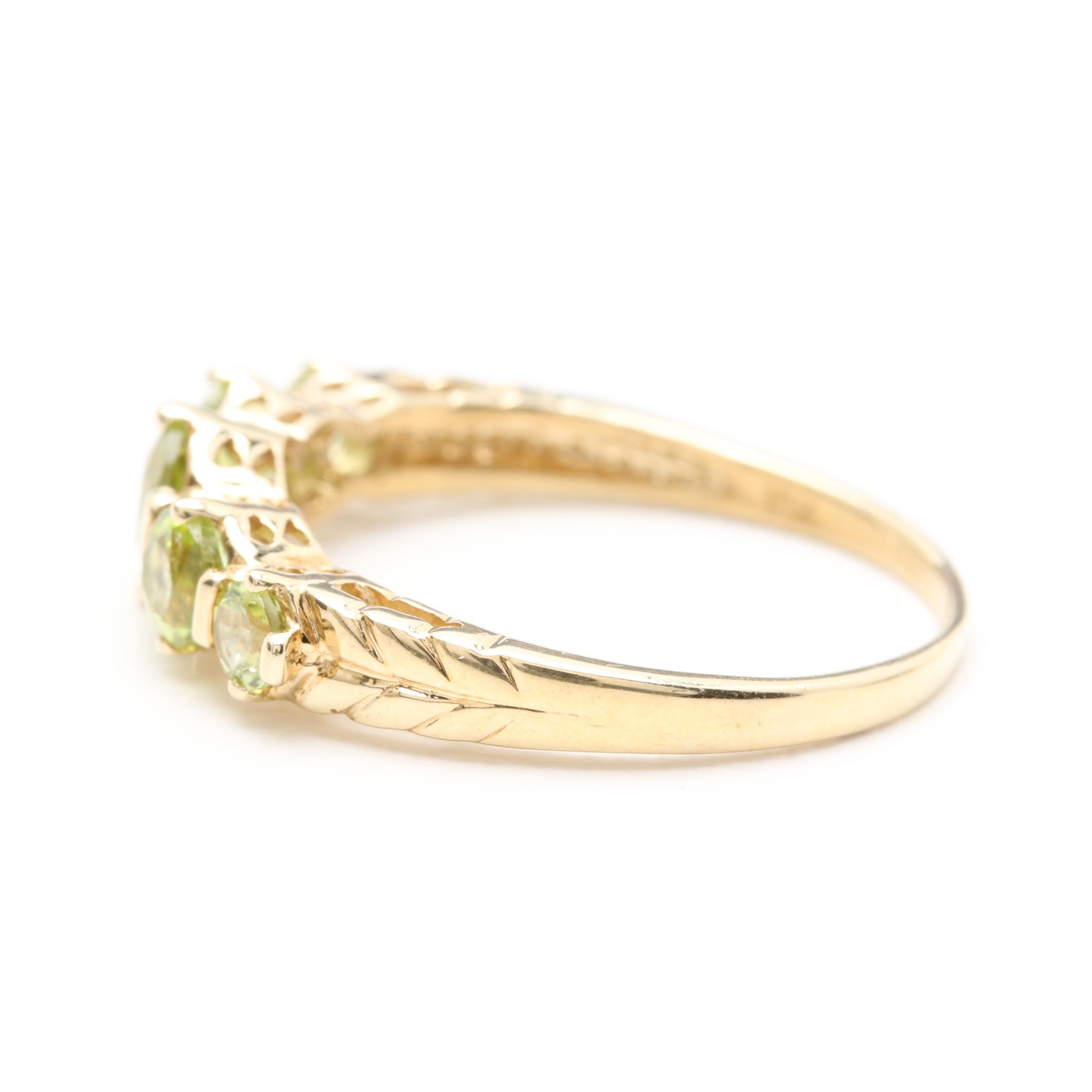 10K Yellow Gold Peridot Ring