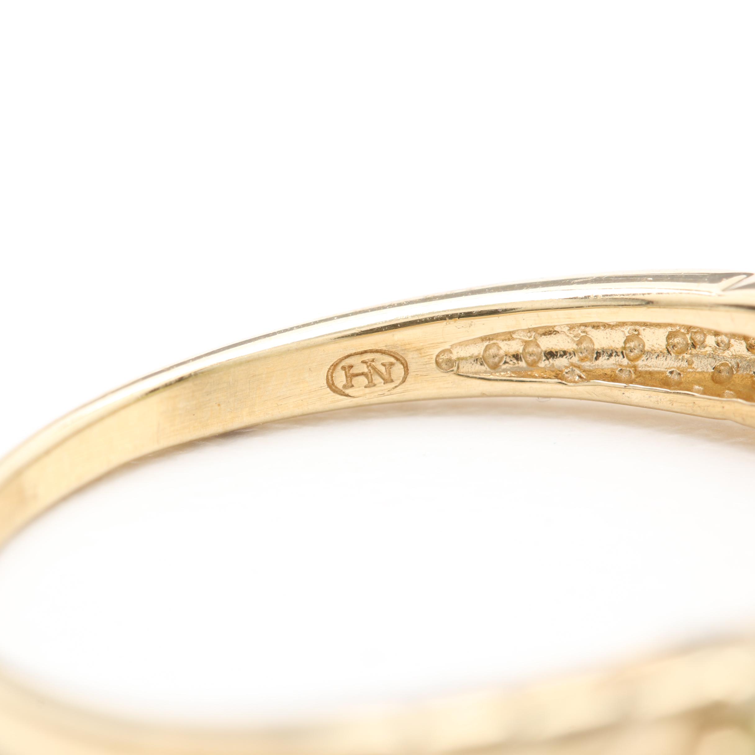 10K Yellow Gold Peridot Ring