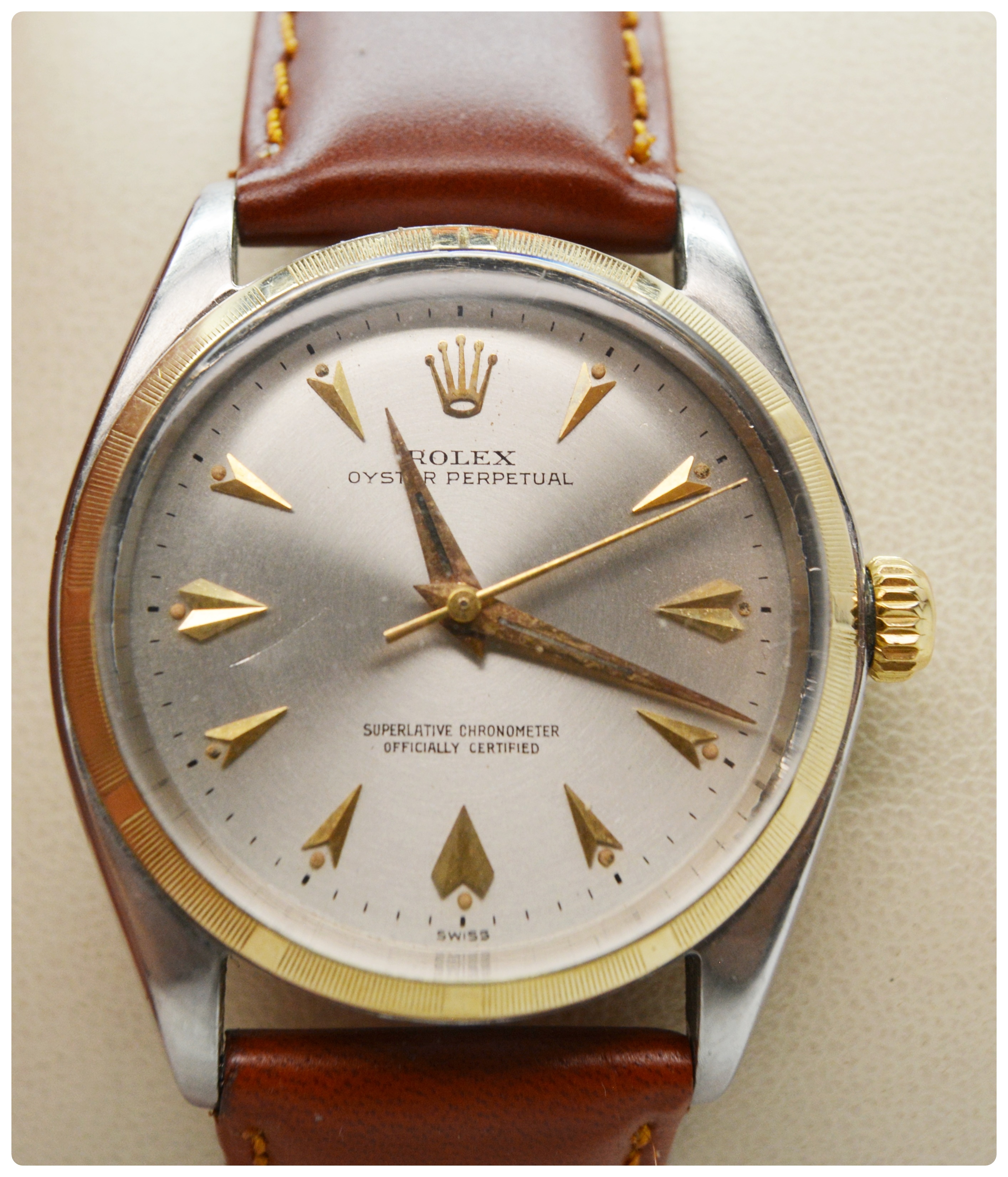 Rolex Oyster Perpetual 14K Yellow Gold and Stainless Steel Watch