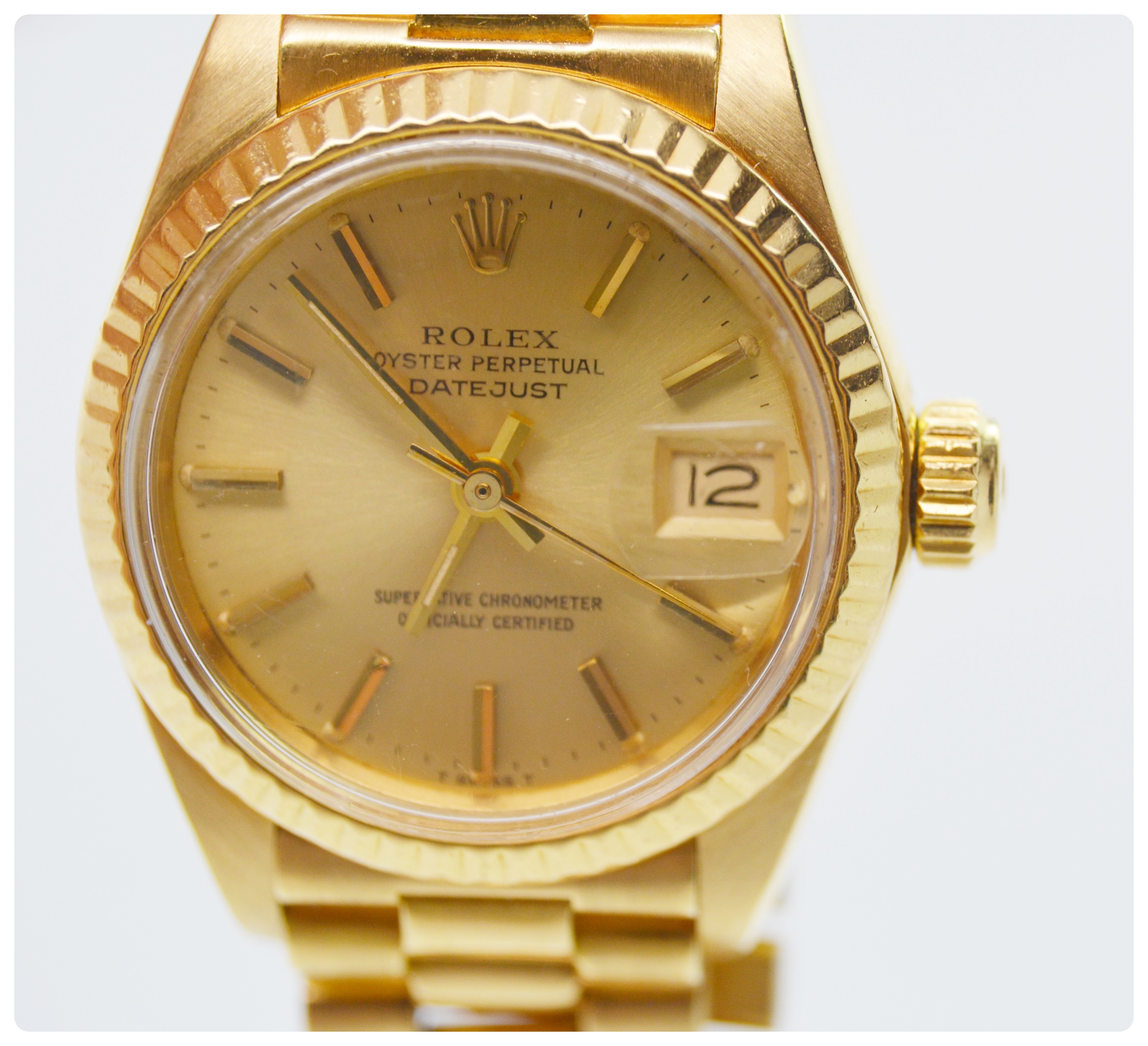 Rolex Oyster Perpetual Datejust 18K Yellow Gold Watch