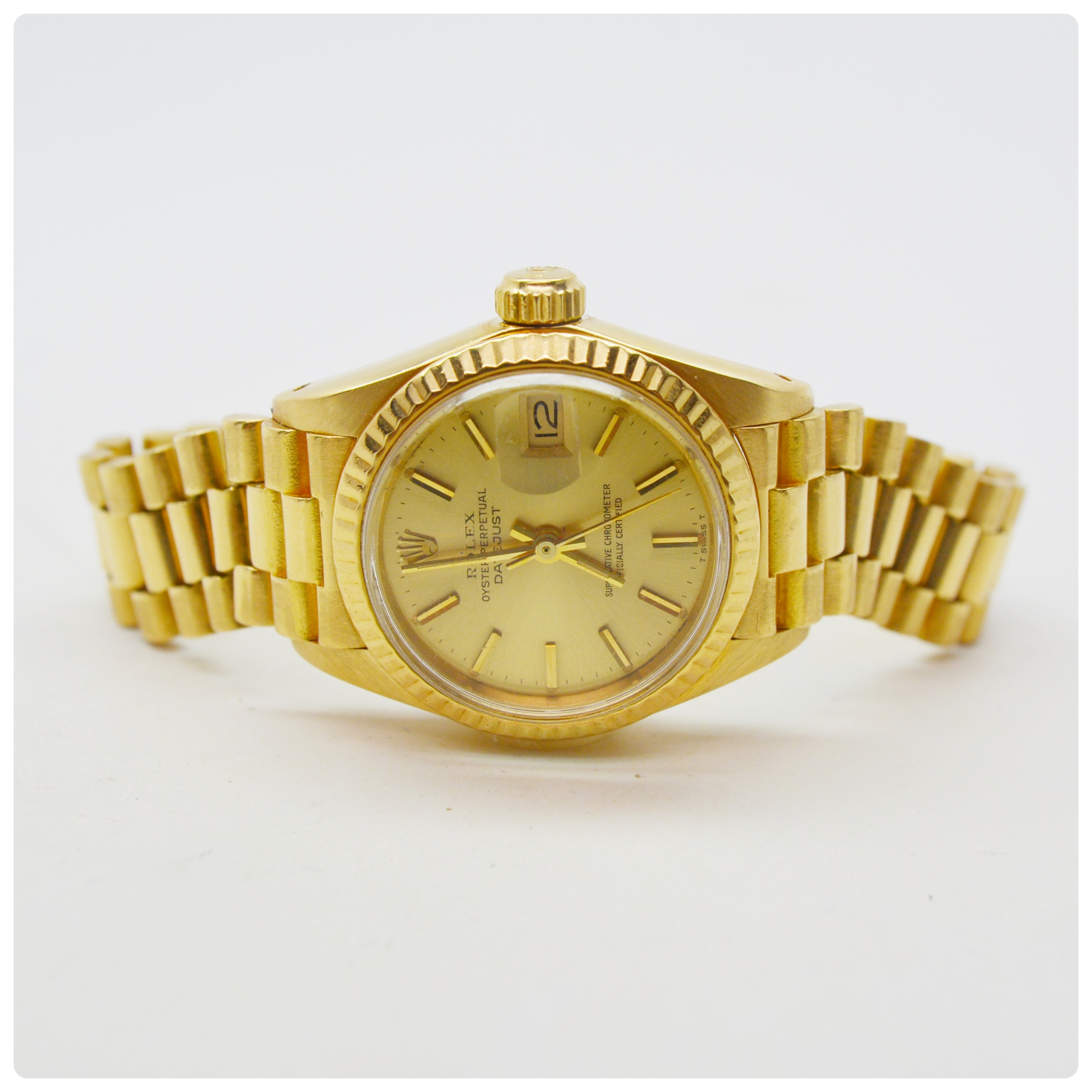 Rolex Oyster Perpetual Datejust 18K Yellow Gold Watch