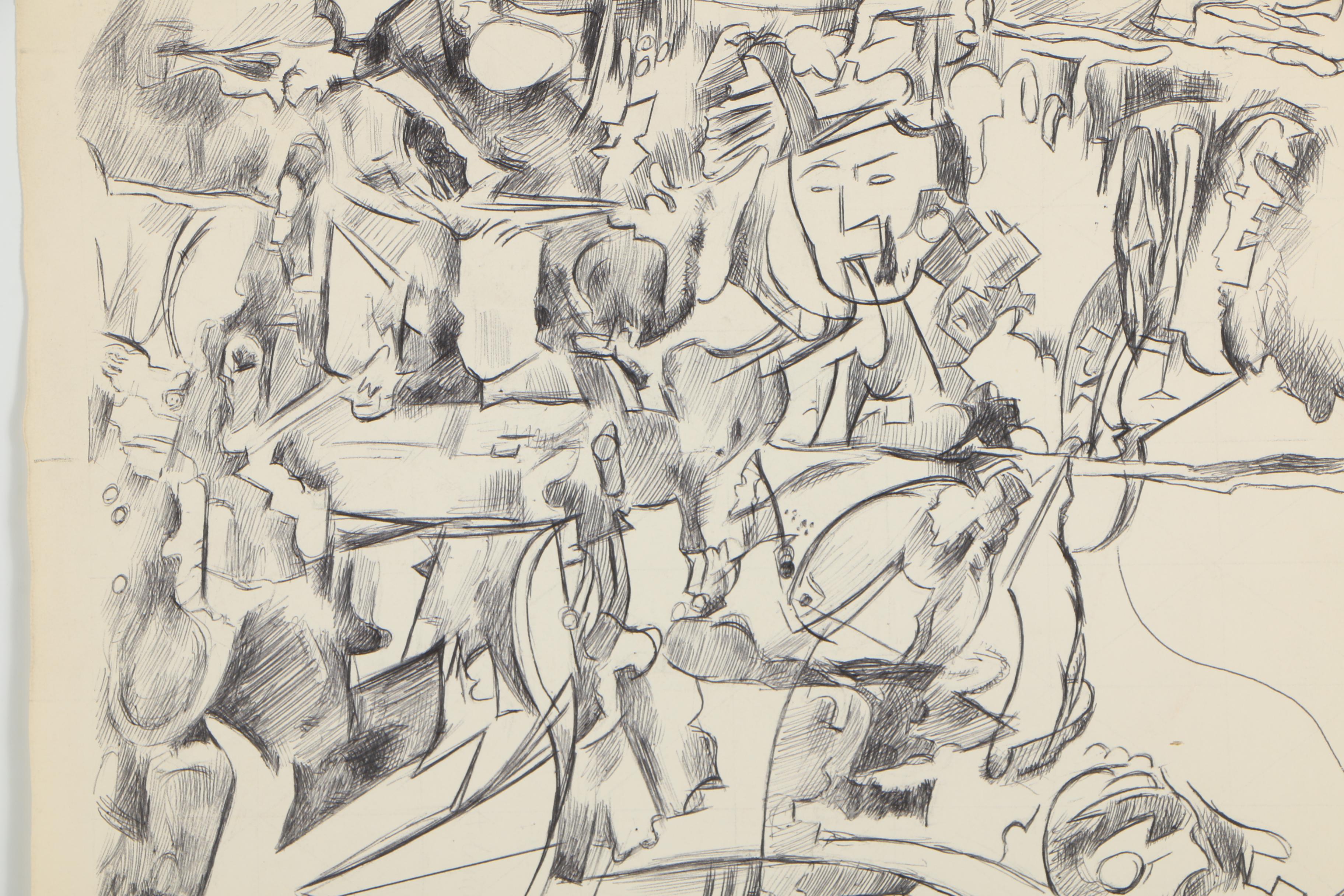 Cathal Brendan O'Toole Ink Drawing "Formans Flair"