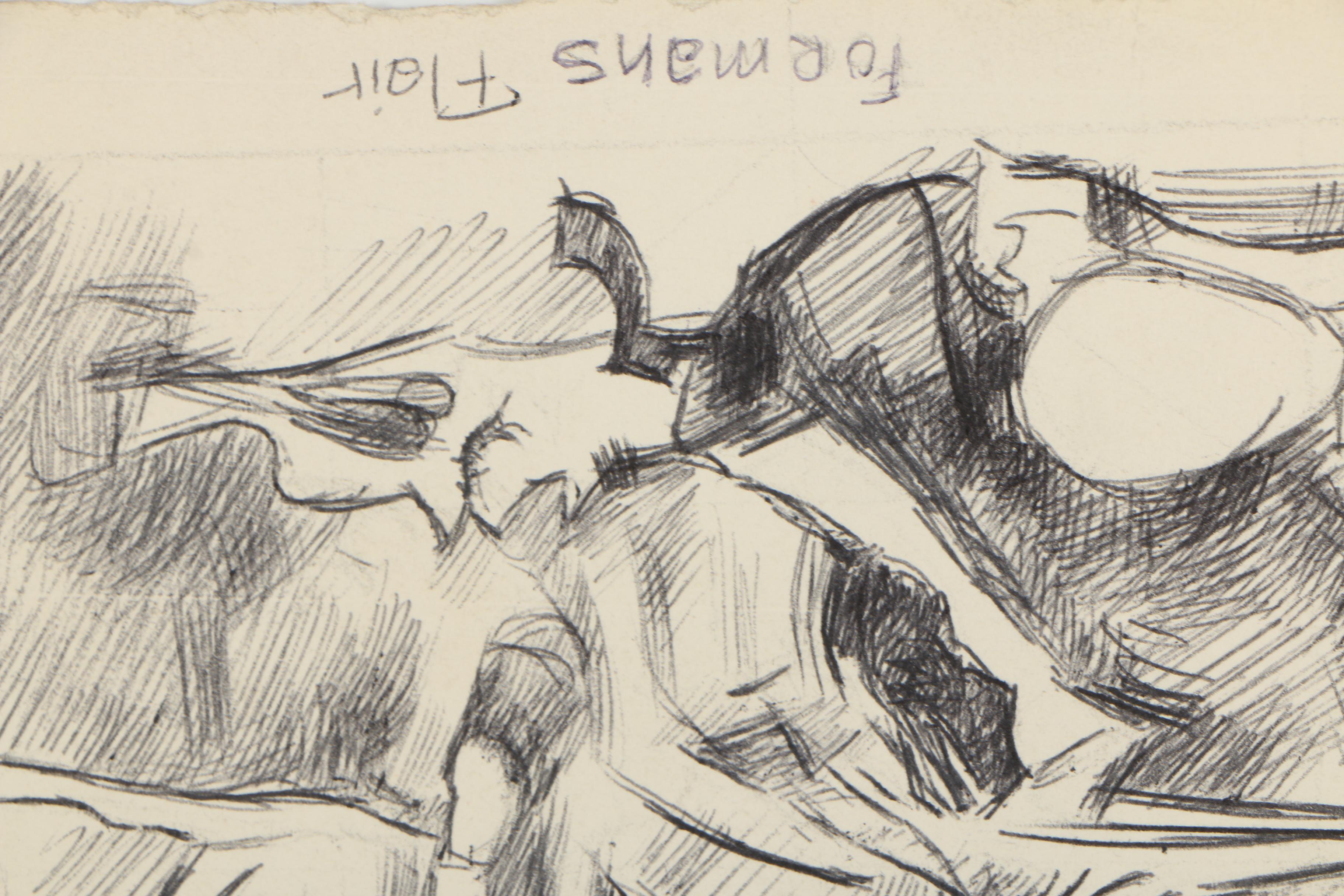 Cathal Brendan O'Toole Ink Drawing "Formans Flair"