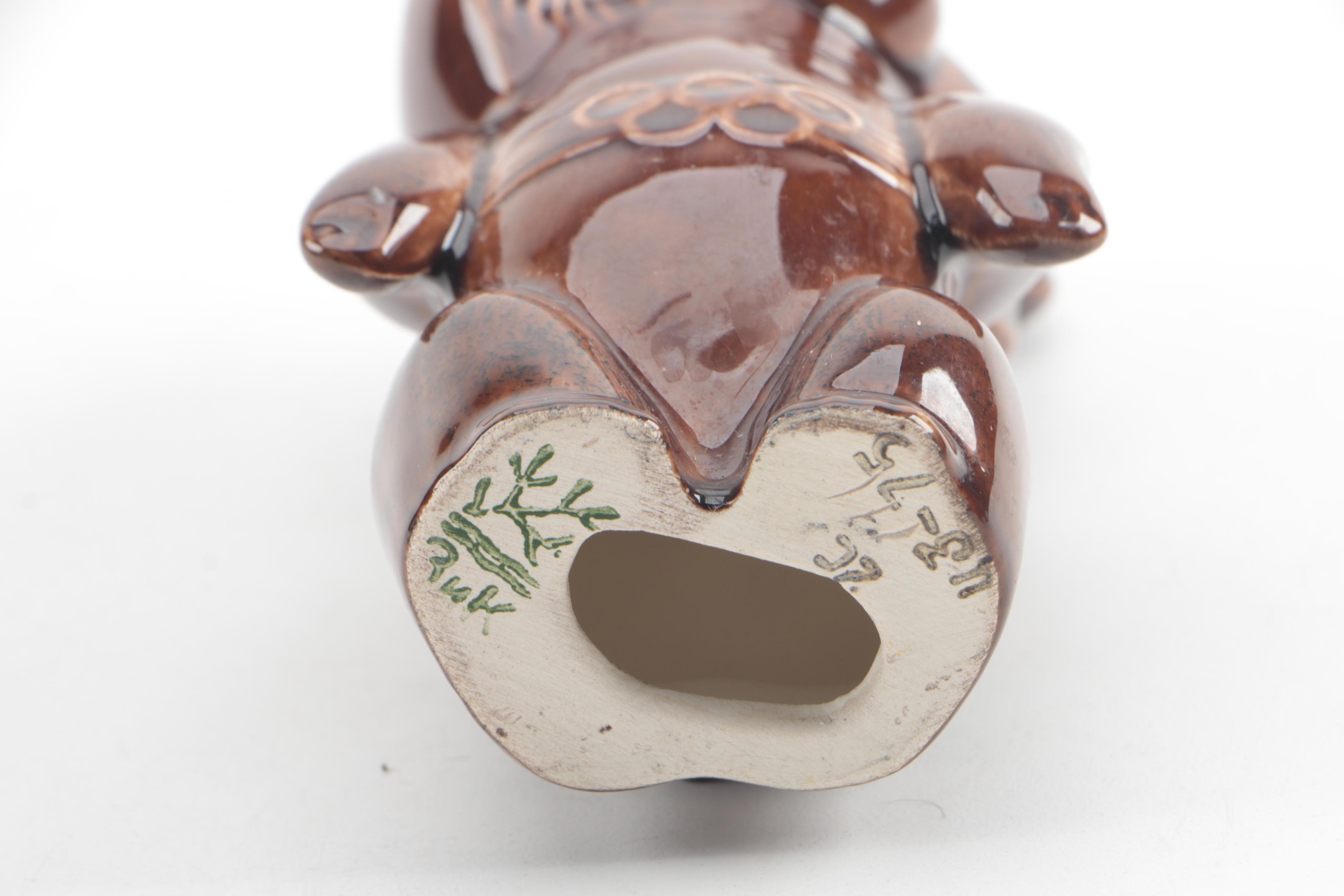 1980 Konakovo Moscow Olympics Ceramic Misha Bear Figurine