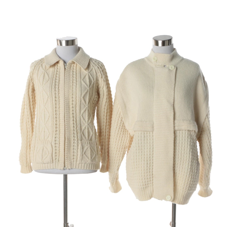 Women's Gaeltarra and Pallas Irish Handloomed Wool Sweater Jackets