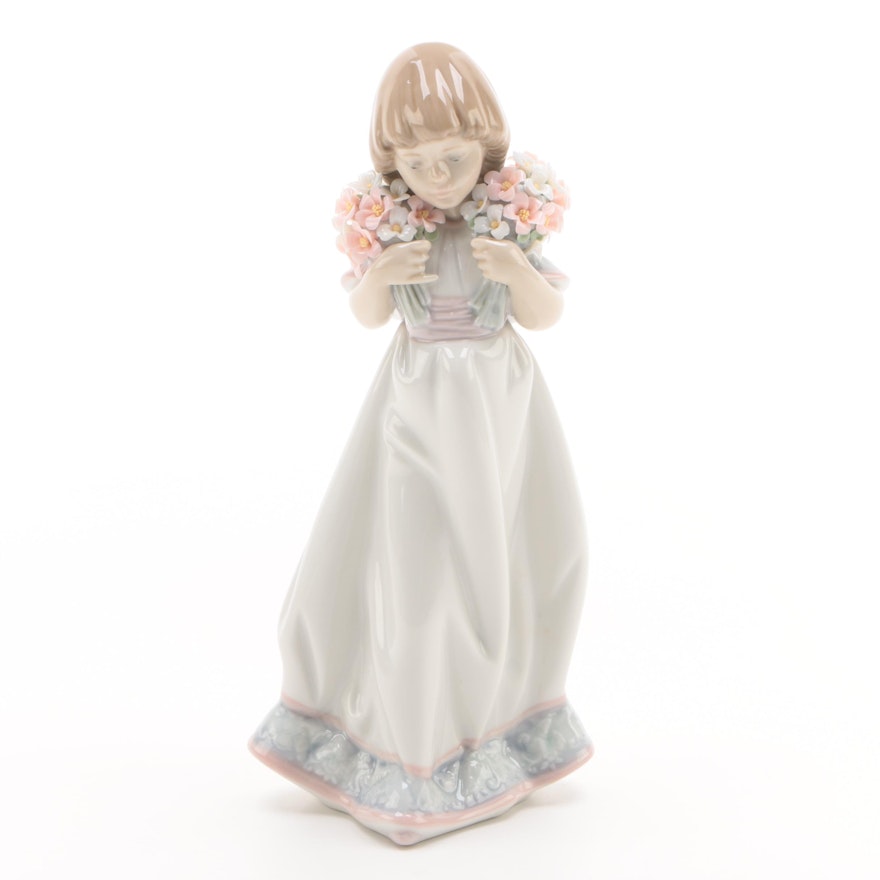 1987 Lladró Collector's Society "Spring Bouquets" Porcelain Figurine