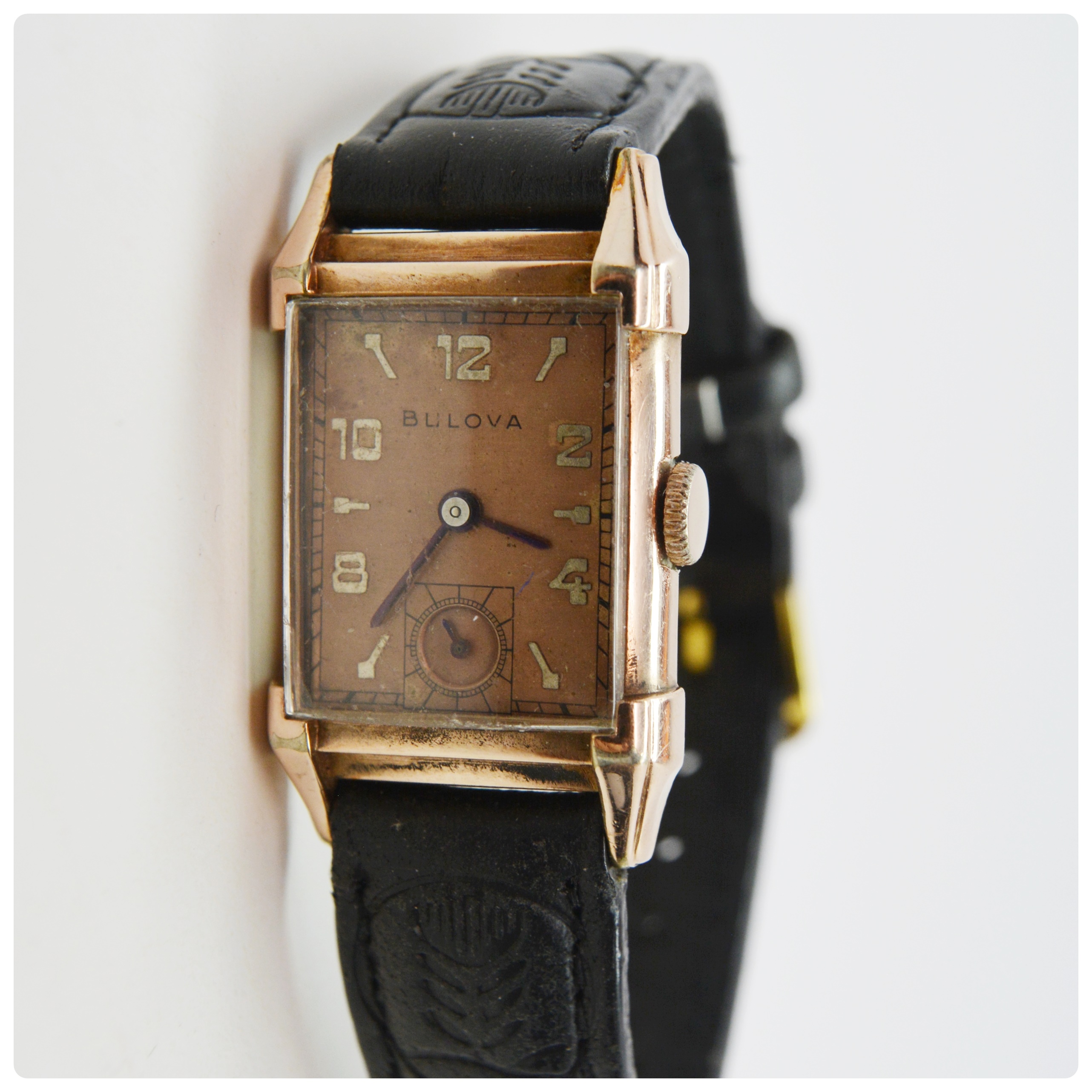 Vintage Bulova 14K Rose Gold Filled Watch