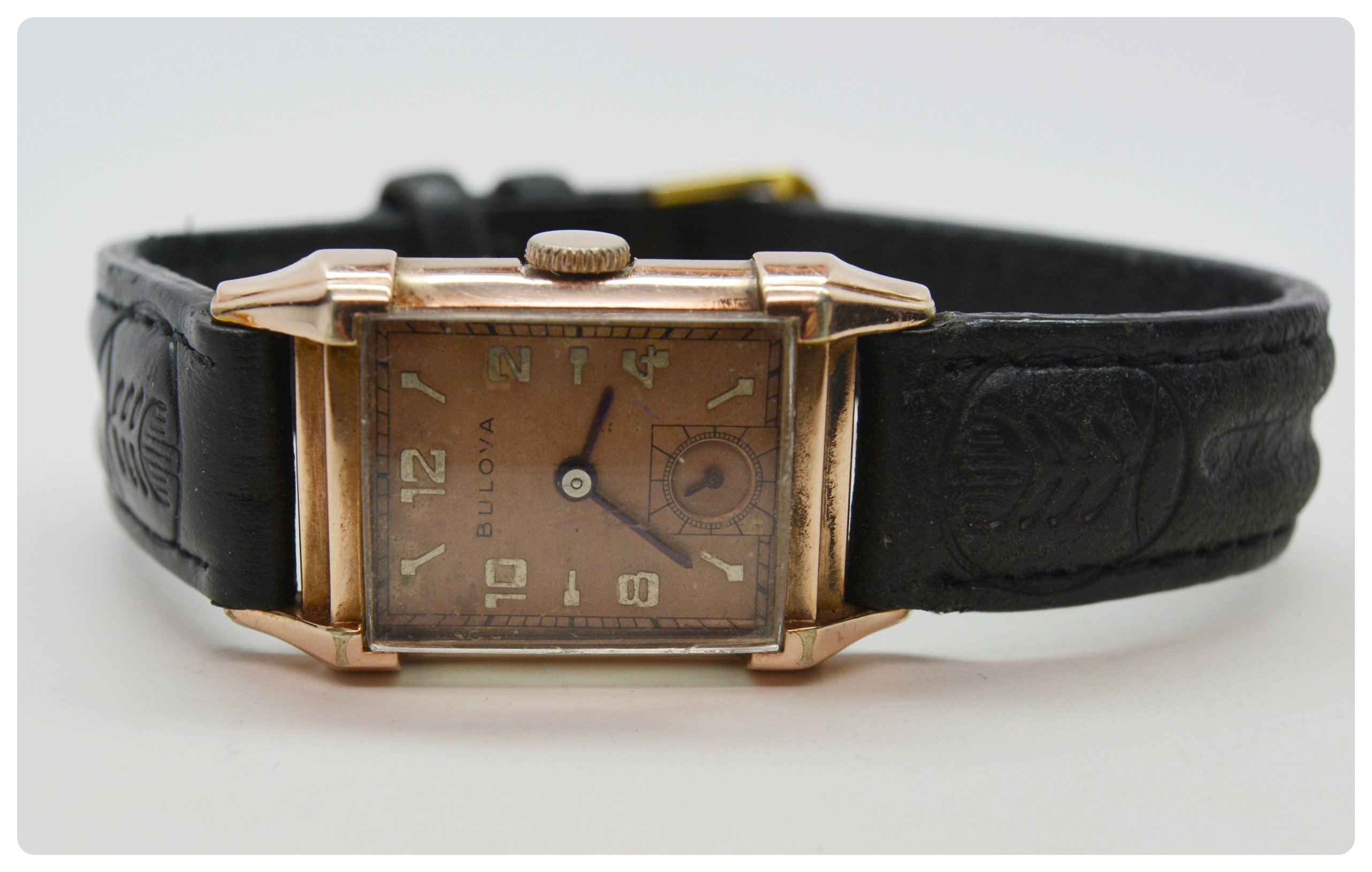 Vintage Bulova 14K Rose Gold Filled Watch