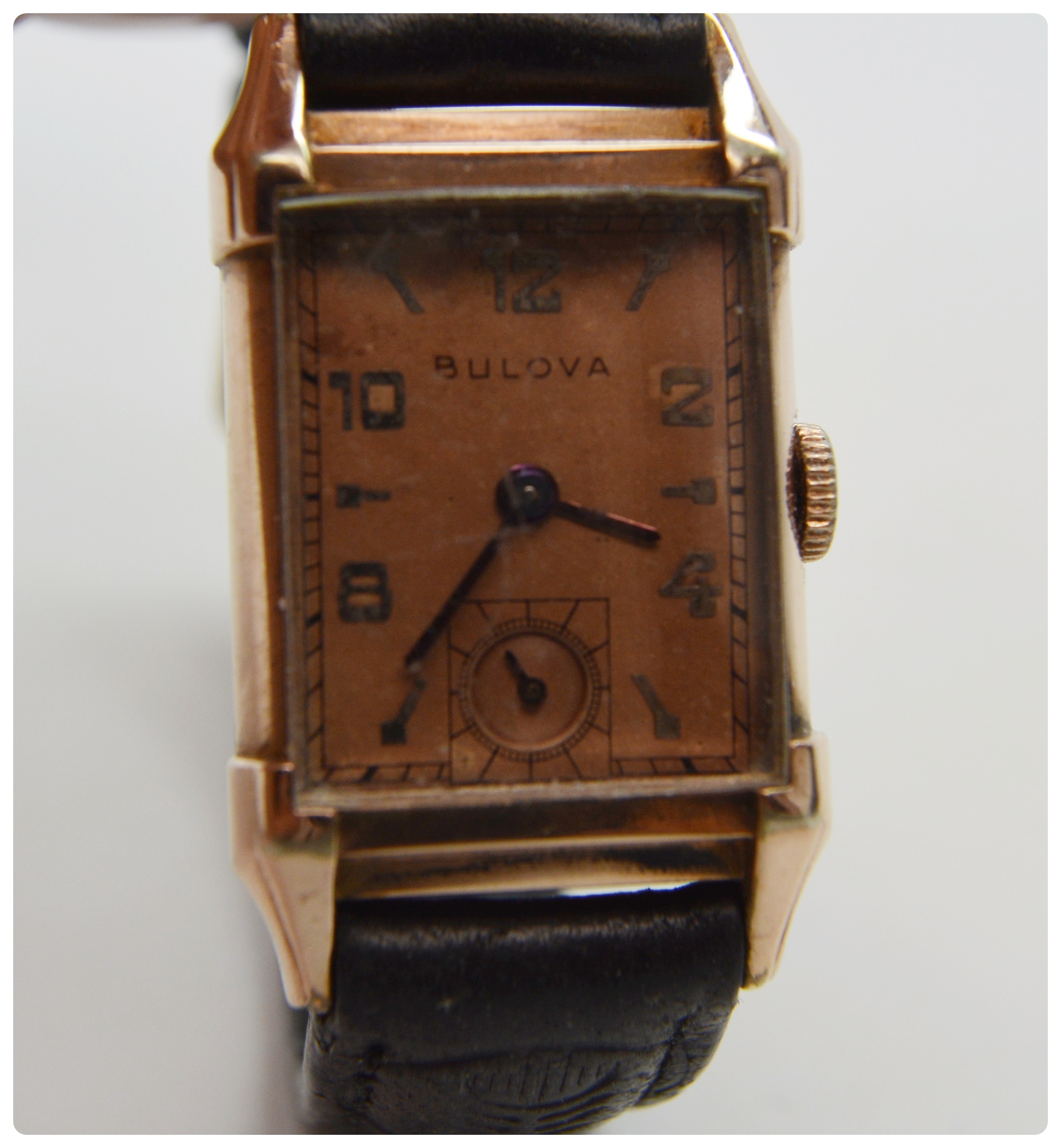 Vintage Bulova 14K Rose Gold Filled Watch