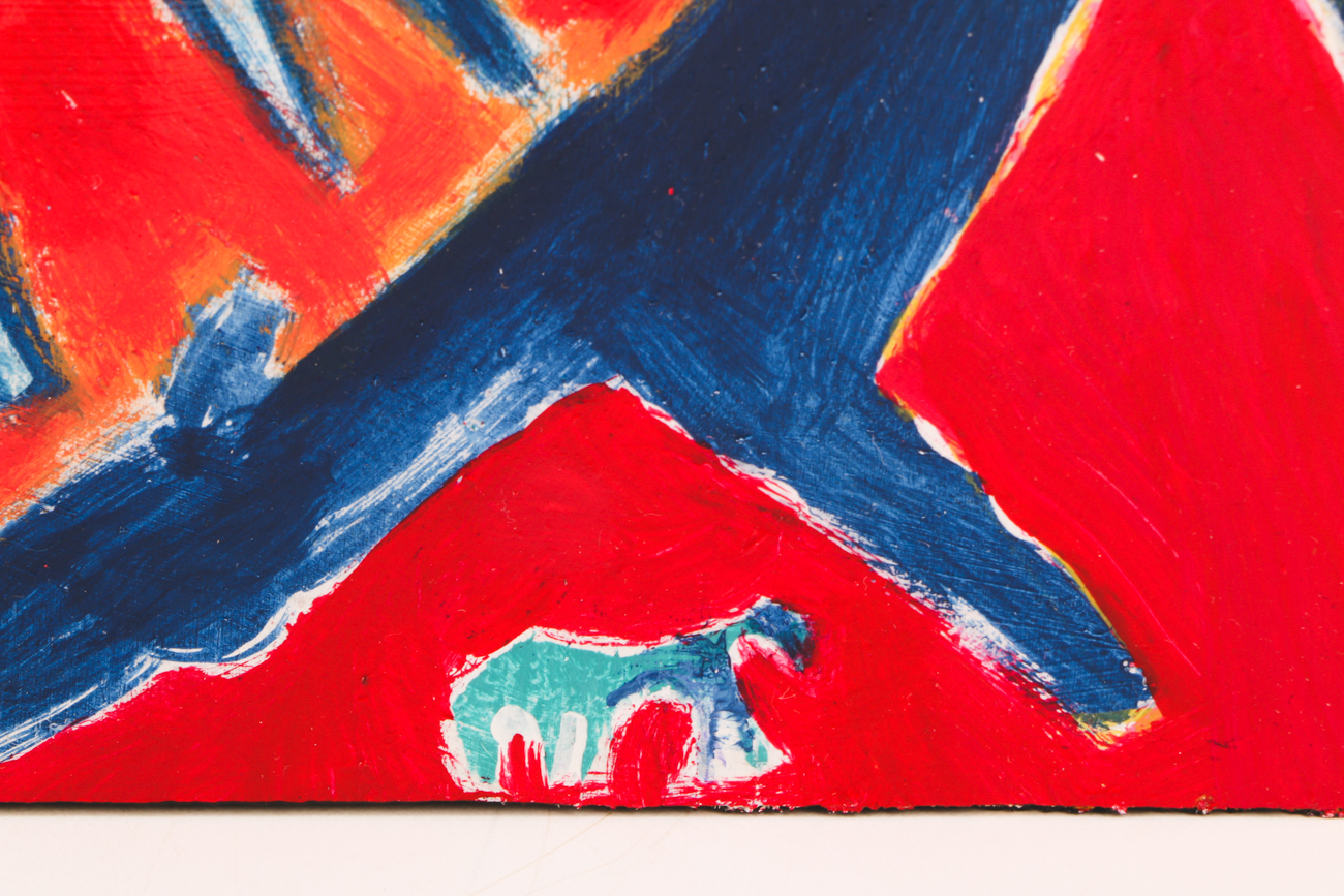 T. Marie Nolan Contemporary Outsider Folk Art Painting on Wood "Wild Horses"