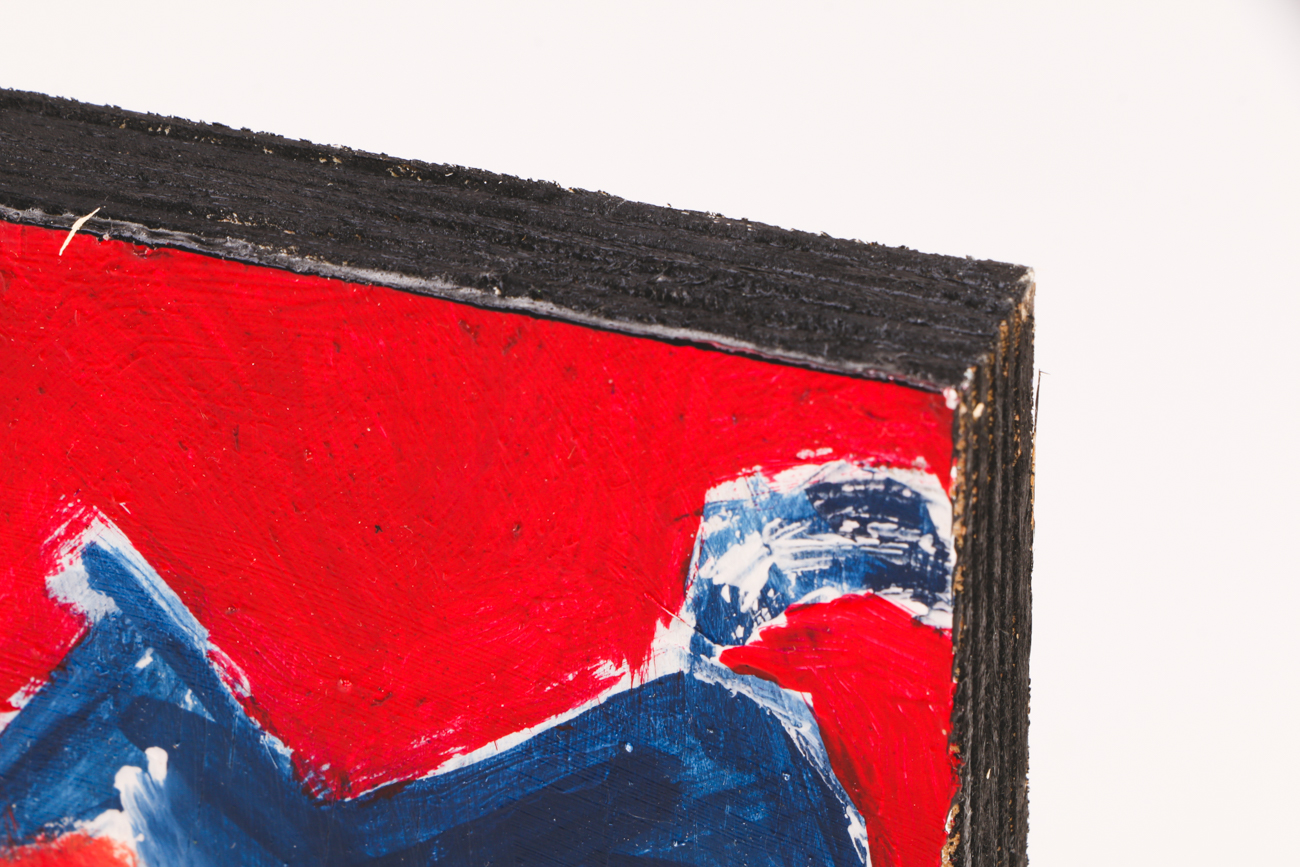 T. Marie Nolan Contemporary Outsider Folk Art Painting on Wood "Wild Horses"