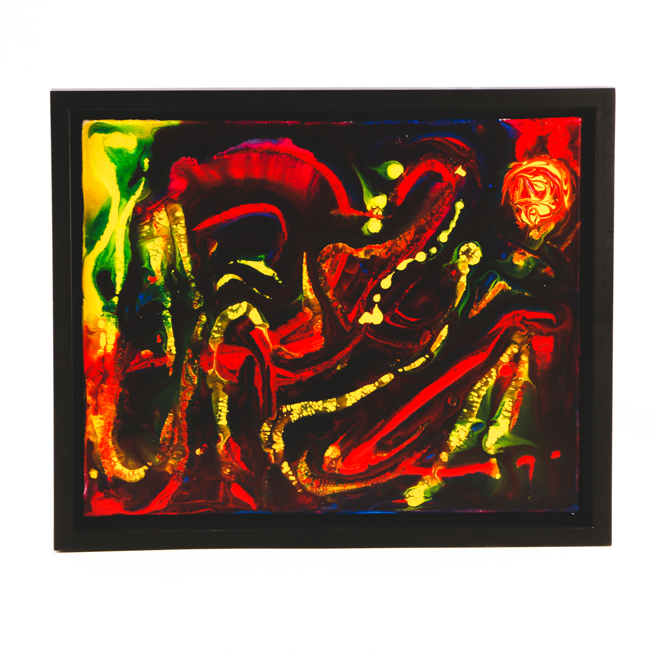 T. Marie Nolan Contemporary Outsider Folk Art Painting on Wood "Wild Horses"