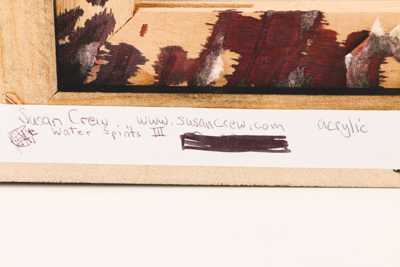 T. Marie Nolan Contemporary Outsider Folk Art Painting on Wood "Wild Horses"