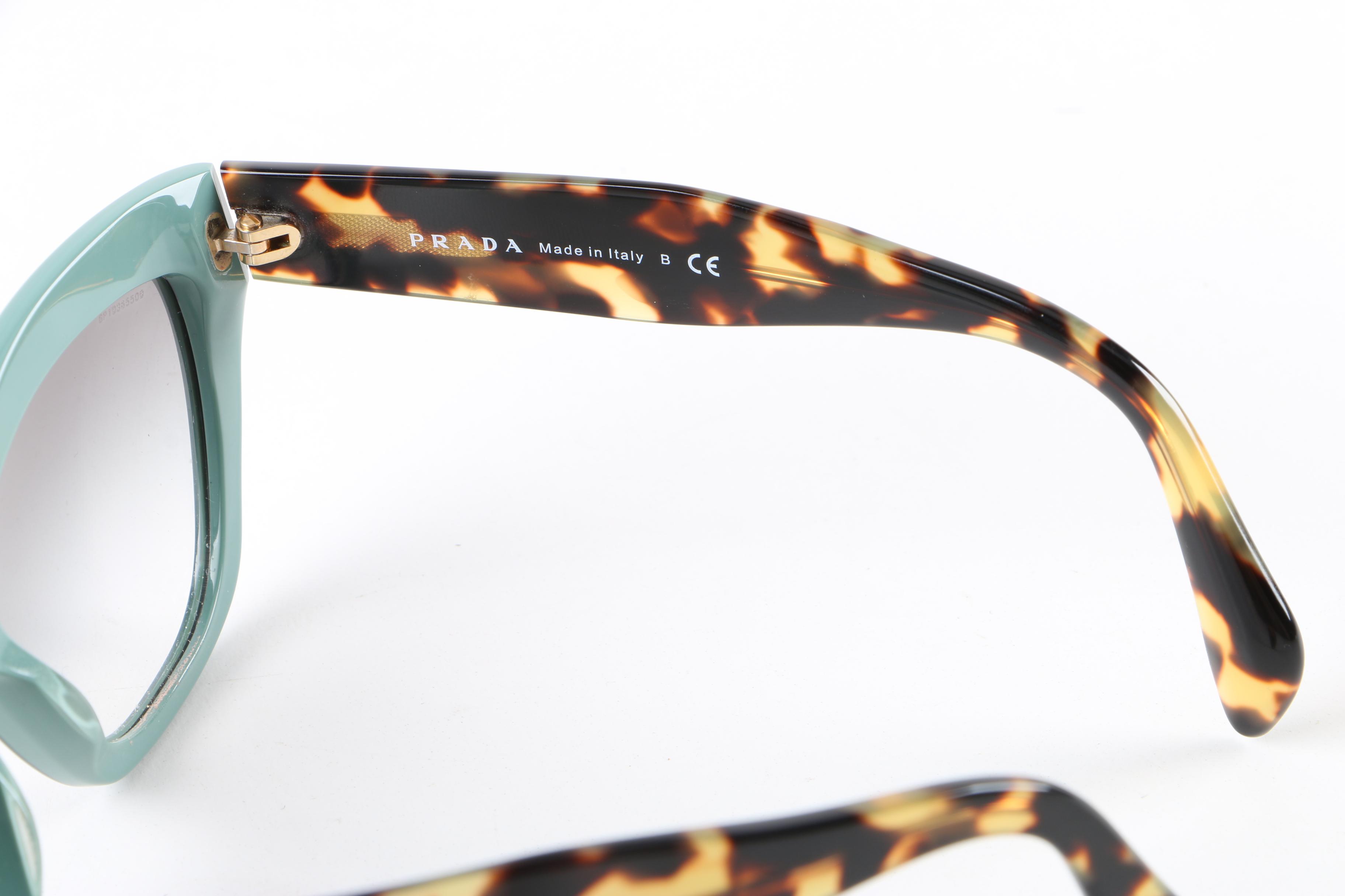 Prada SPR 02Q Cat Eye Sunglasses with Case