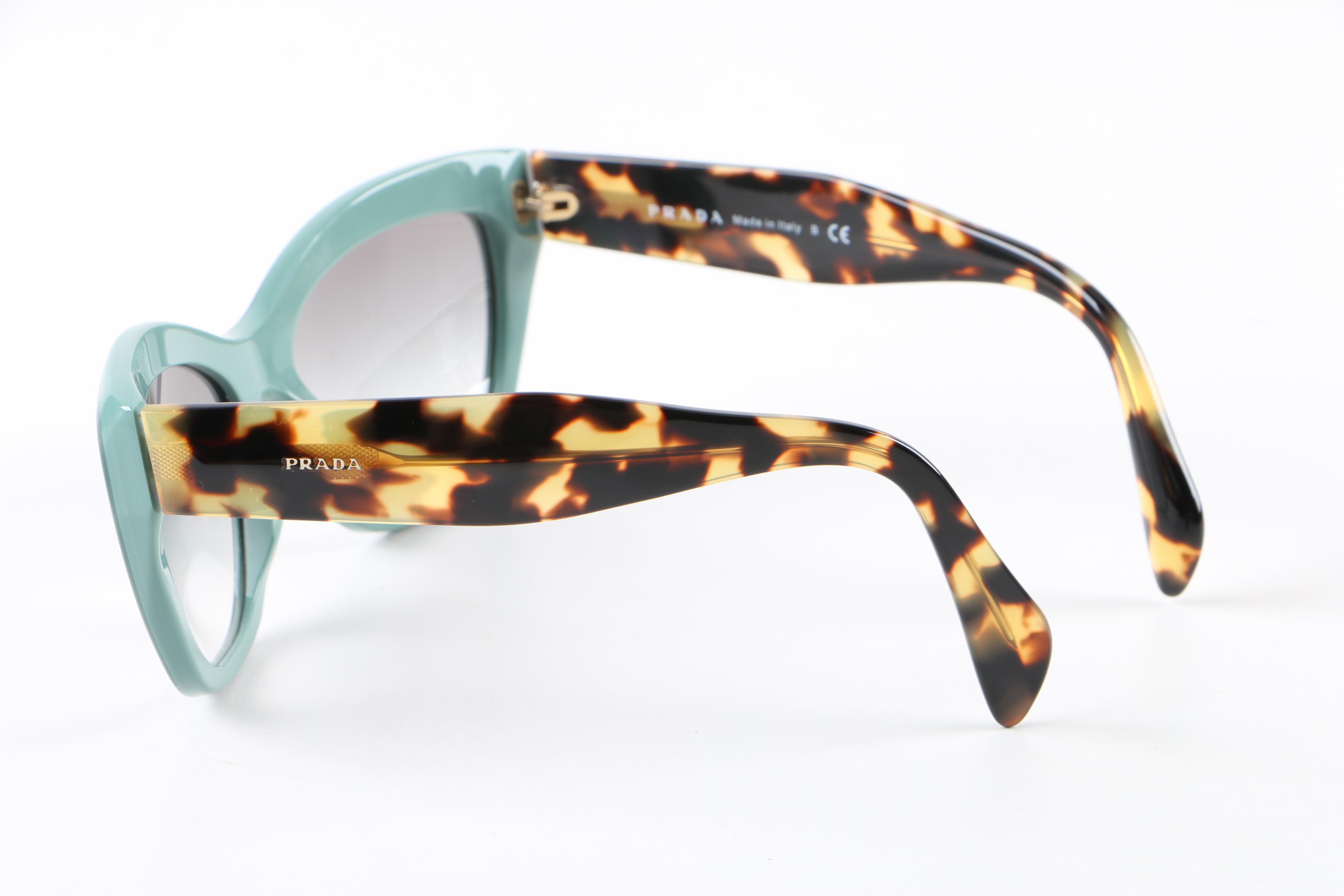 Prada SPR 02Q Cat Eye Sunglasses with Case