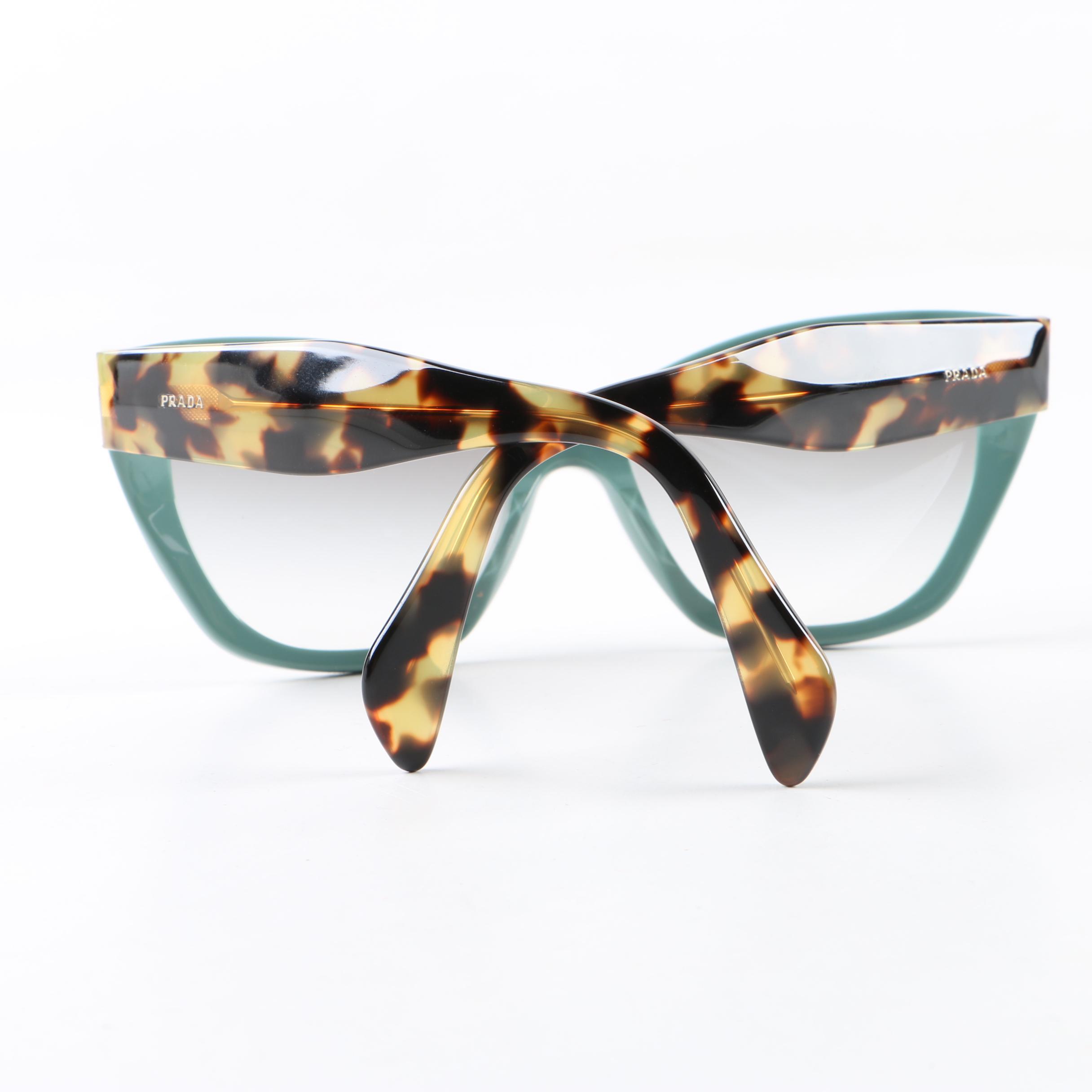 Prada SPR 02Q Cat Eye Sunglasses with Case