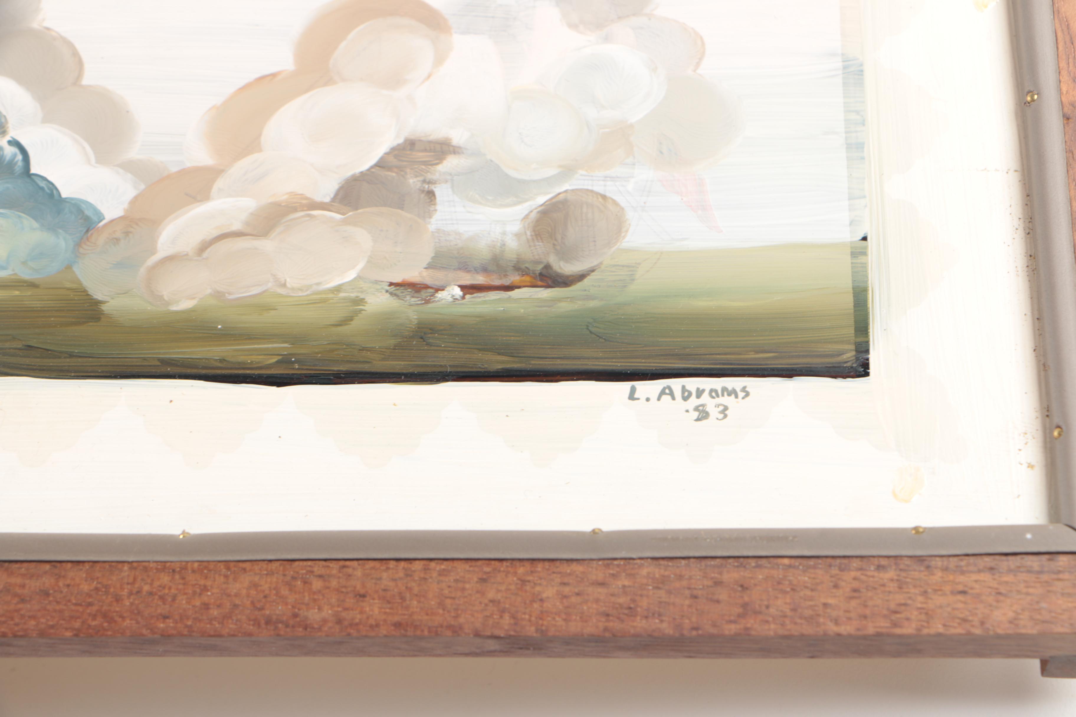 Reproduction Willard Patent Banjo Wall Clock with Reverse Glass Painting