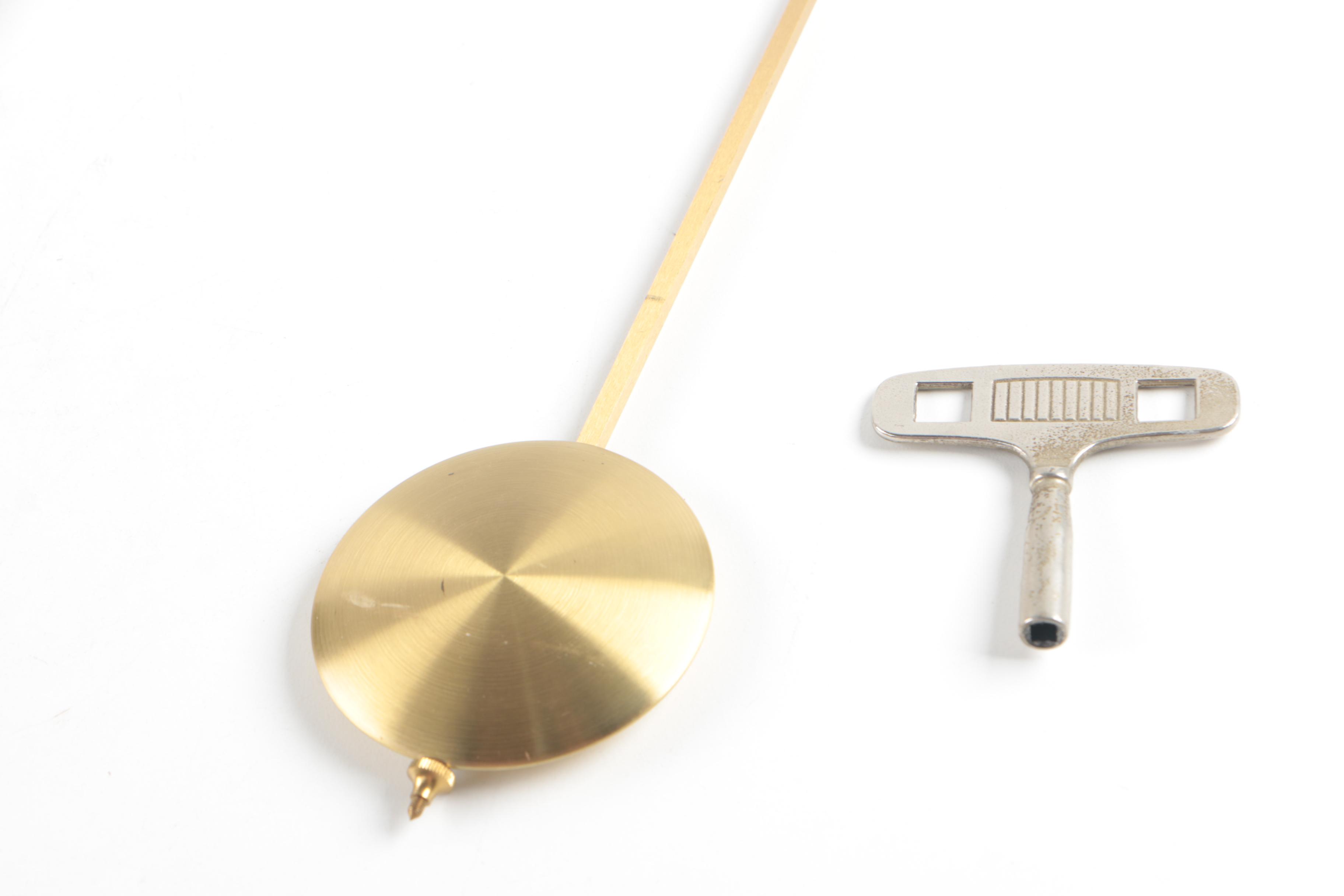 Reproduction Willard Patent Banjo Wall Clock with Reverse Glass Painting