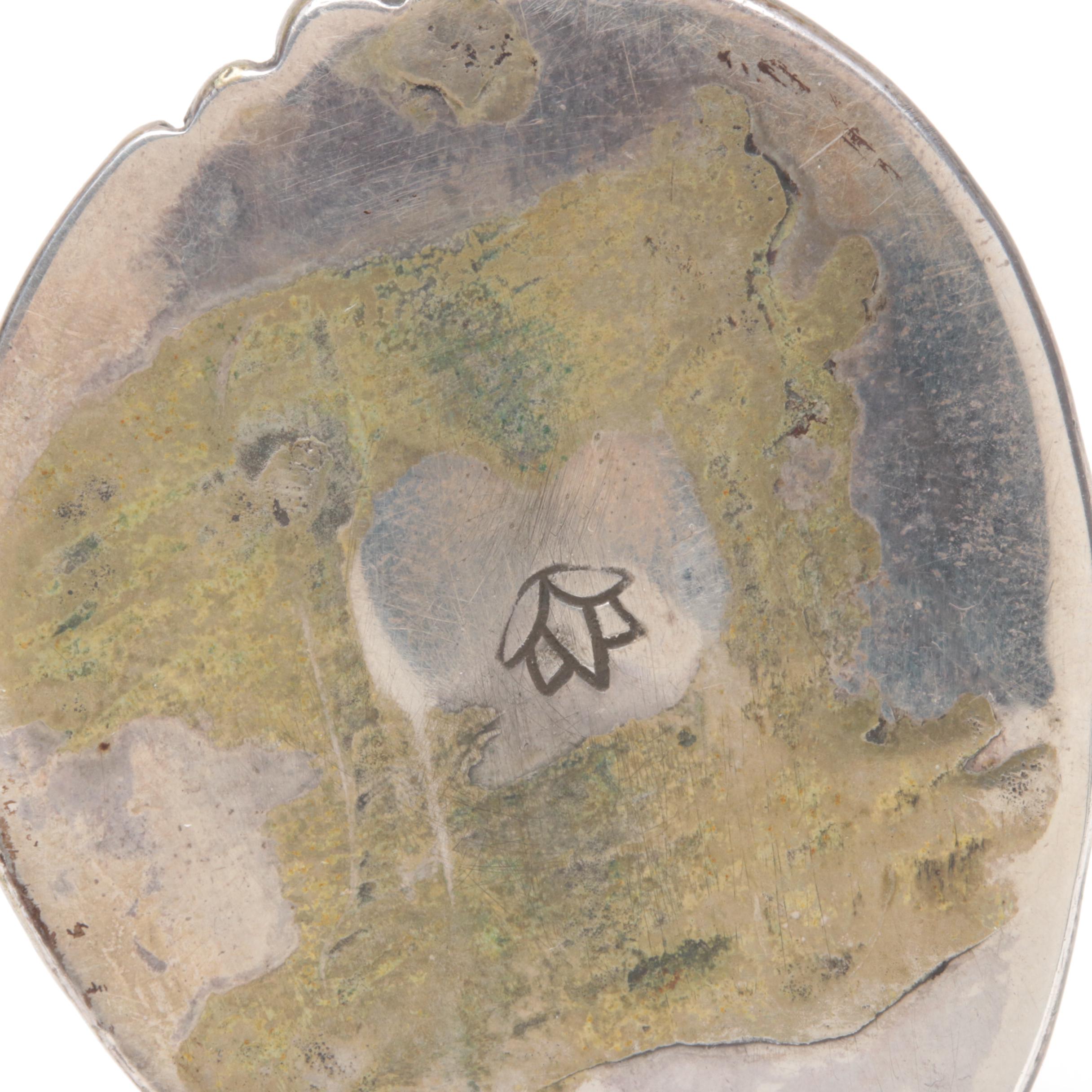 Southwestern Style Sterling Silver Turquoise Pendant