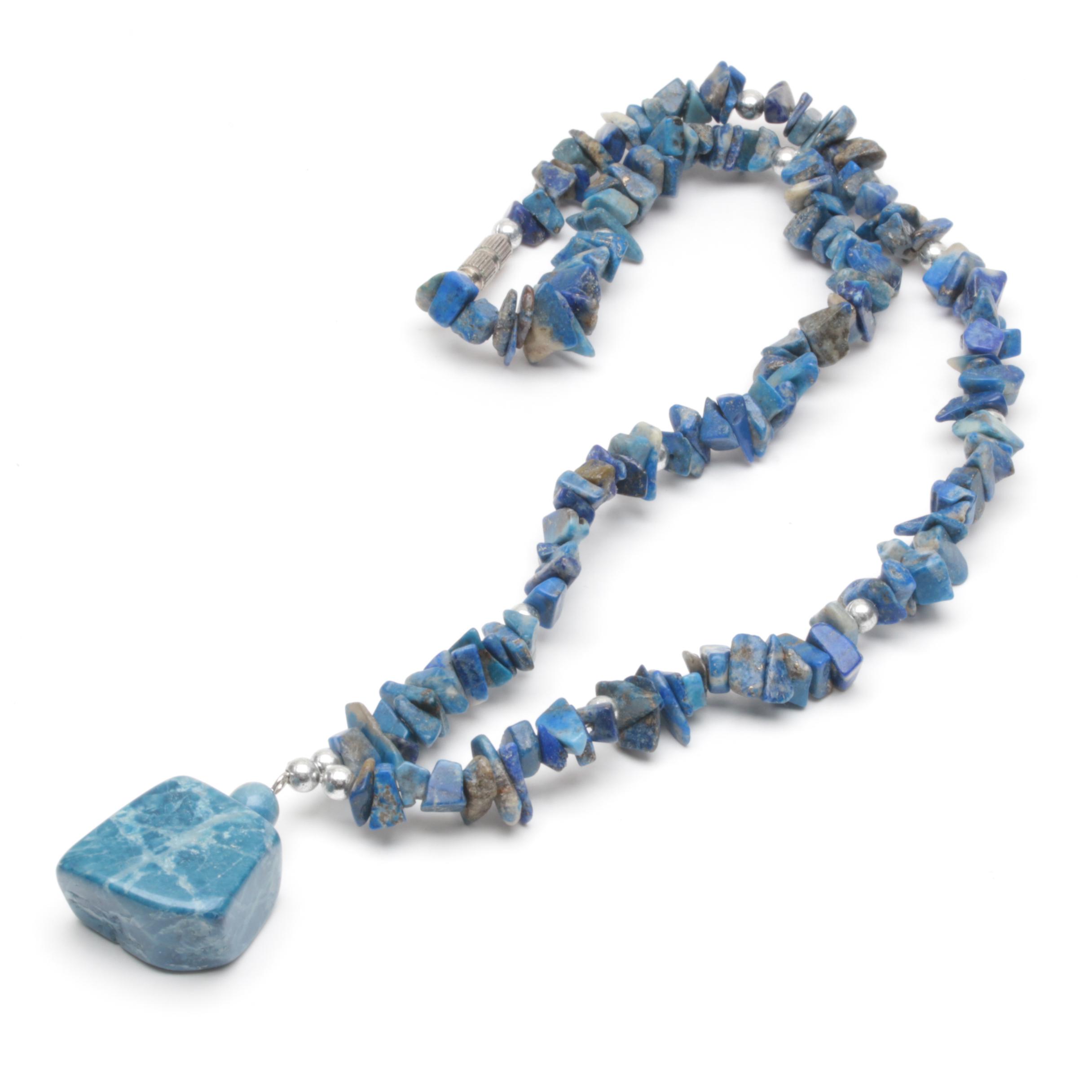 Costume Lapis Lazuli Necklace and Bracelets