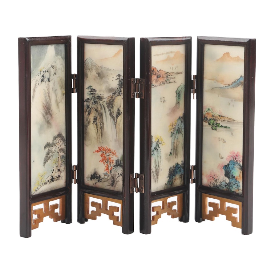 Small Chinese Table Folding Screen