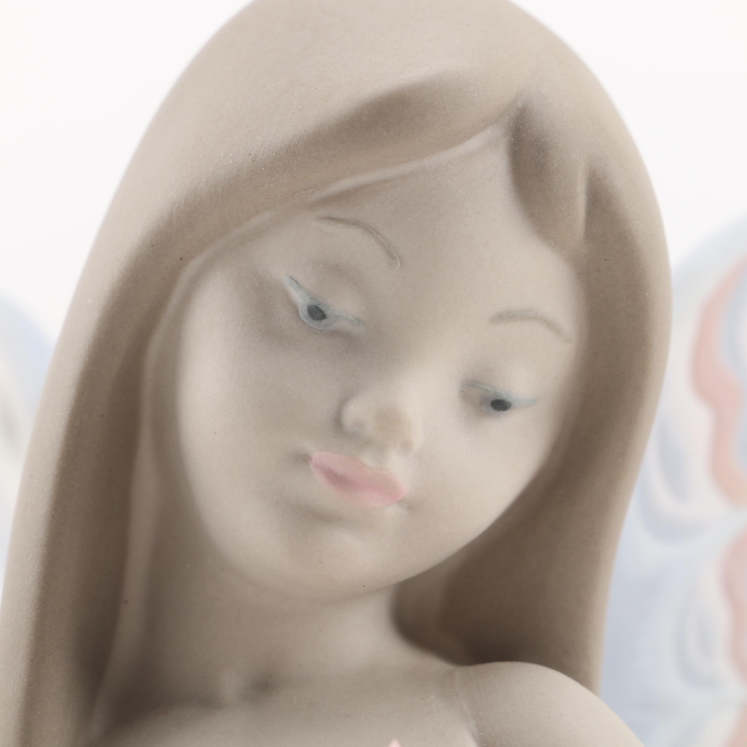 1982 Lladró Signed "Butterfly Girl with Rose" Porcelain Figurine