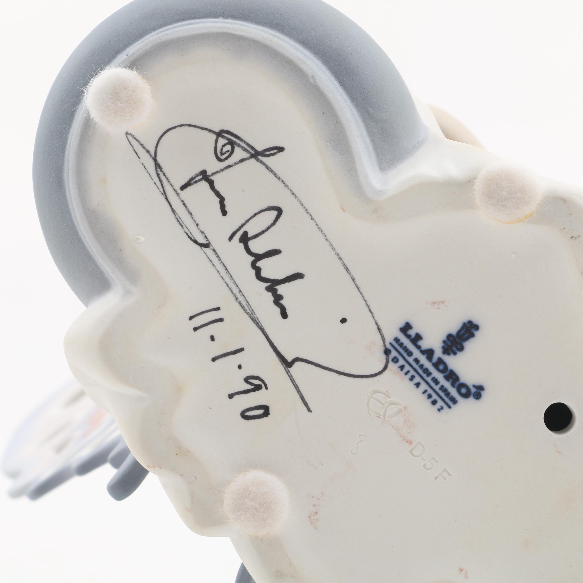 1982 Lladró Signed "Butterfly Girl with Rose" Porcelain Figurine