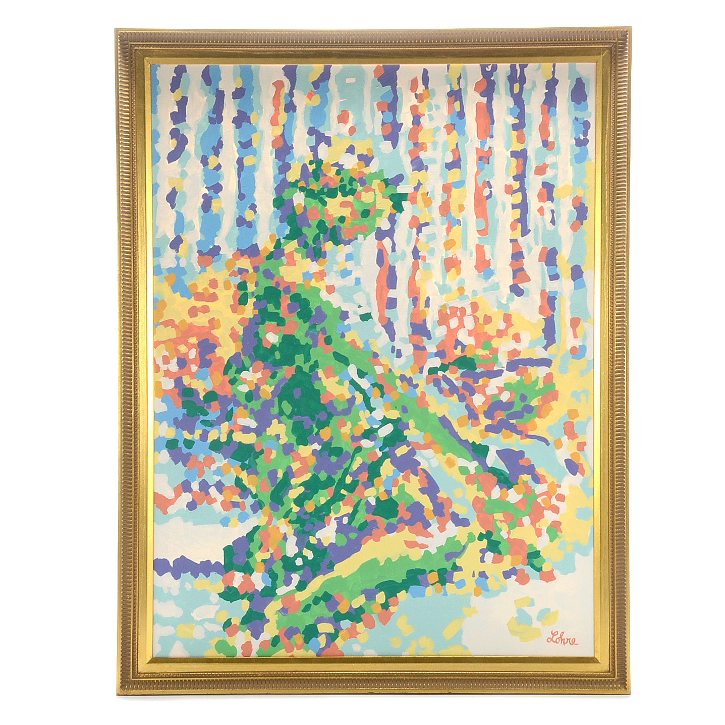 Tom Lohre Original Acrylic on Canvas "Dolphin Boy II"