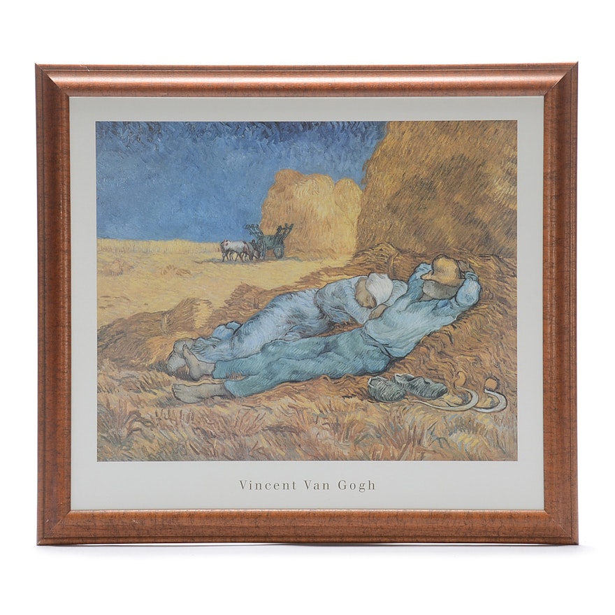 Offset Lithograph after Vincent Van Gogh "Noon: Rest from Work"