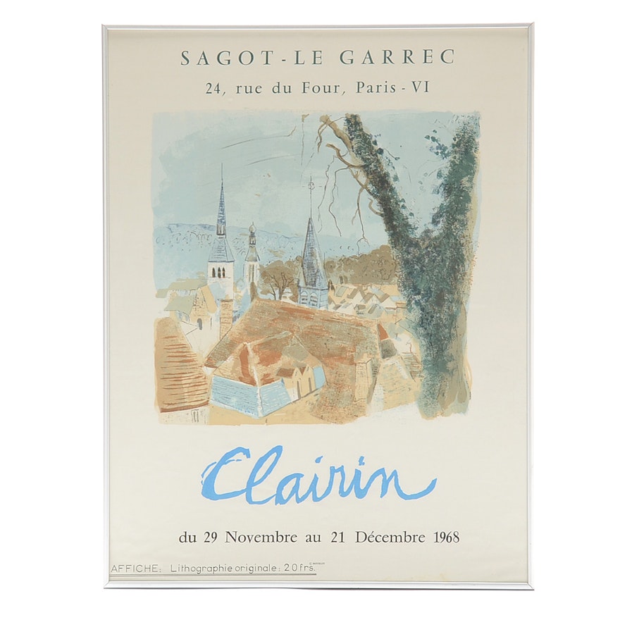 Vintage Lithograph Exhibition Poster after Pierre Eugene Clairin