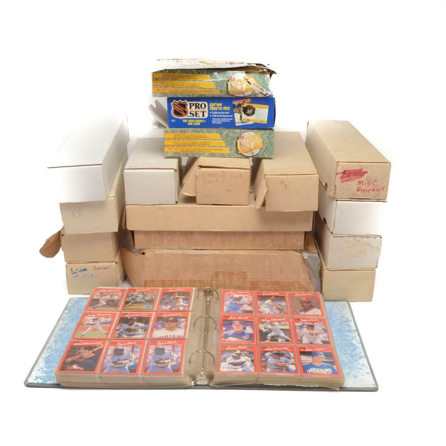 Massive Collection of 1980s-1990s Baseball, Football, and Basketball Cards