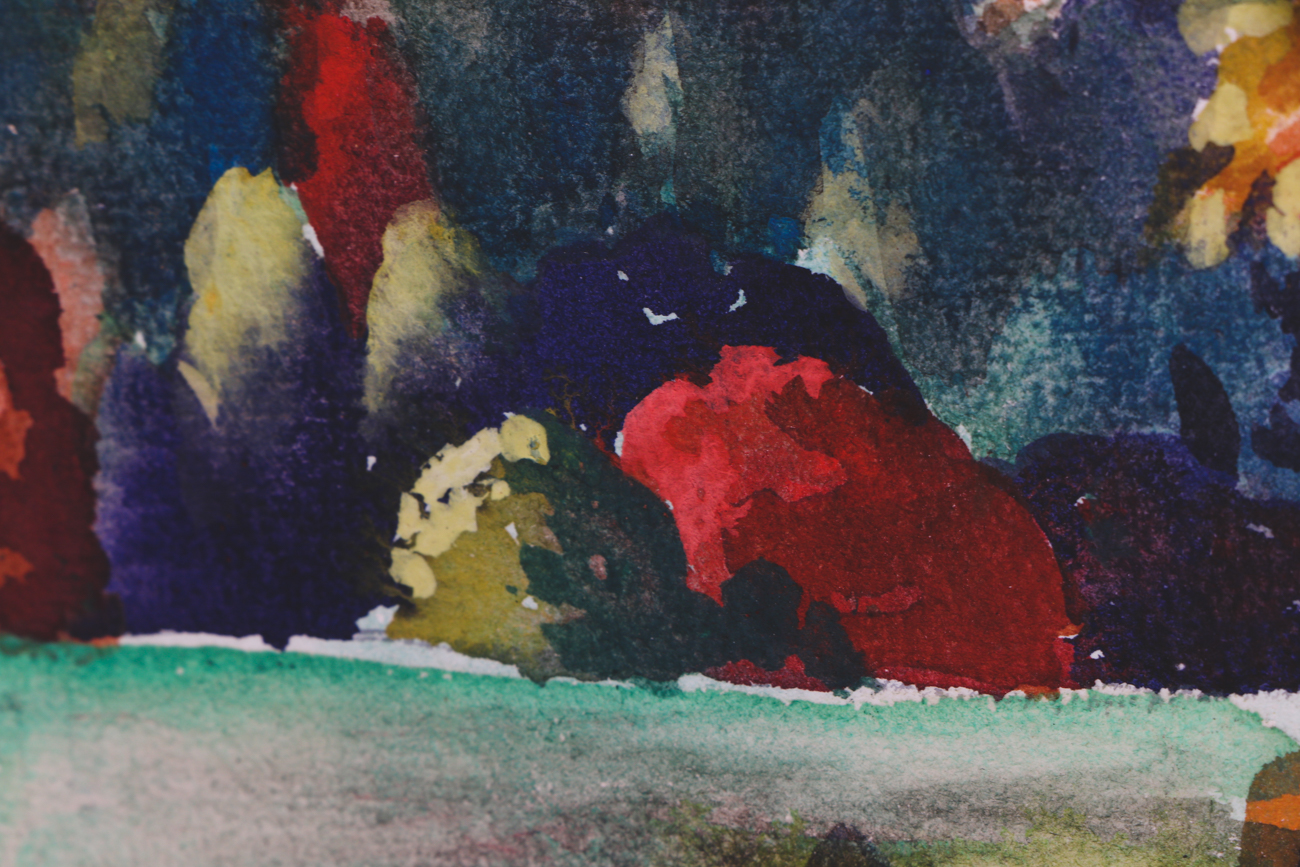 Alfred Howell Original Watercolor Landscape on Paperboard