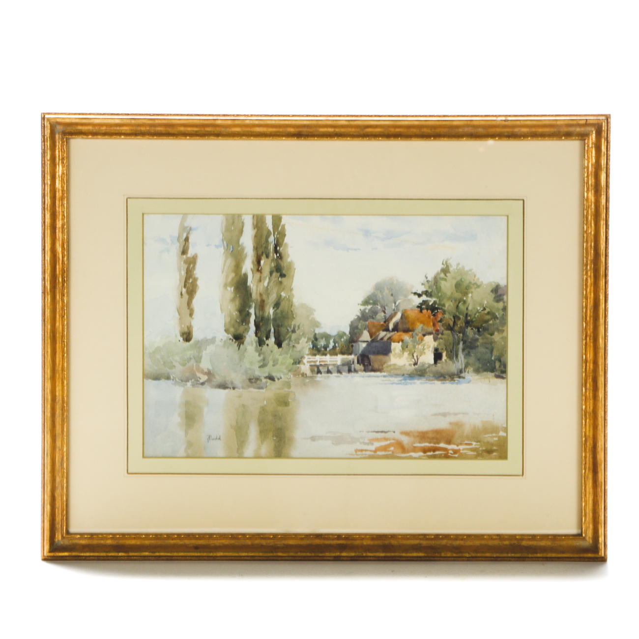Agnes J. Rudd Signed Antique Watercolor Painting