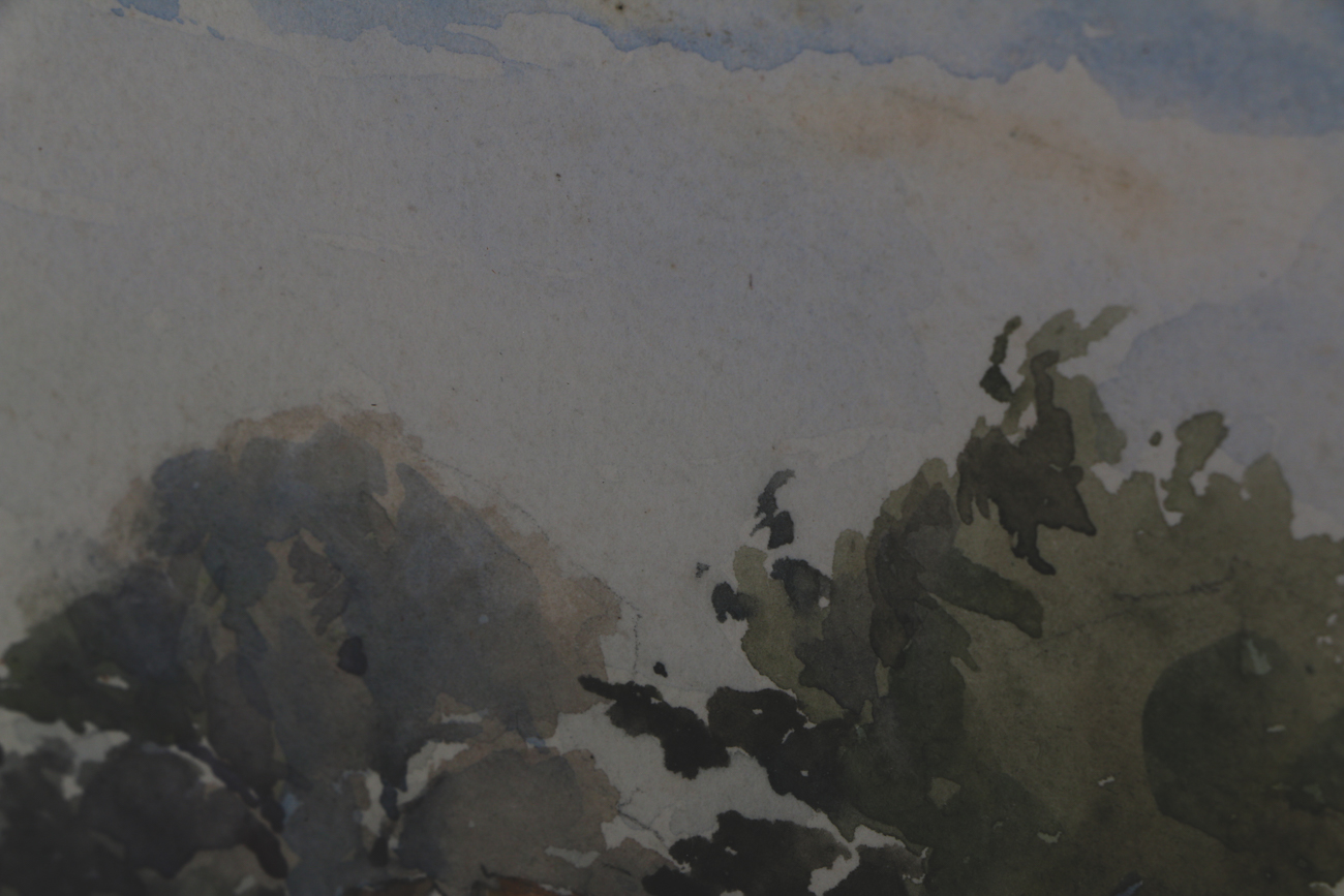 Agnes J. Rudd Signed Antique Watercolor Painting