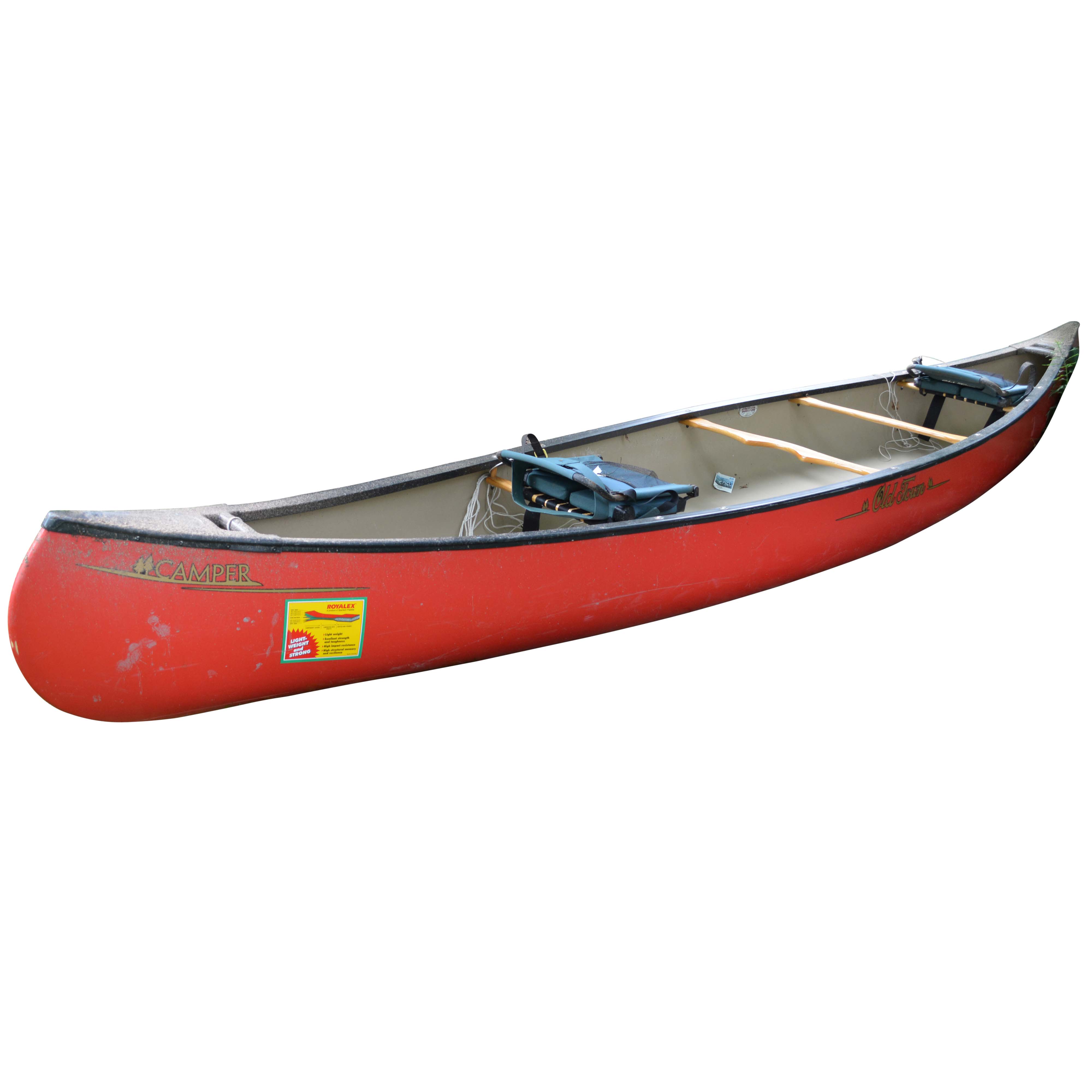 Old Town Royalex Camper Canoe with Carlisle and Bending Branches Paddles
