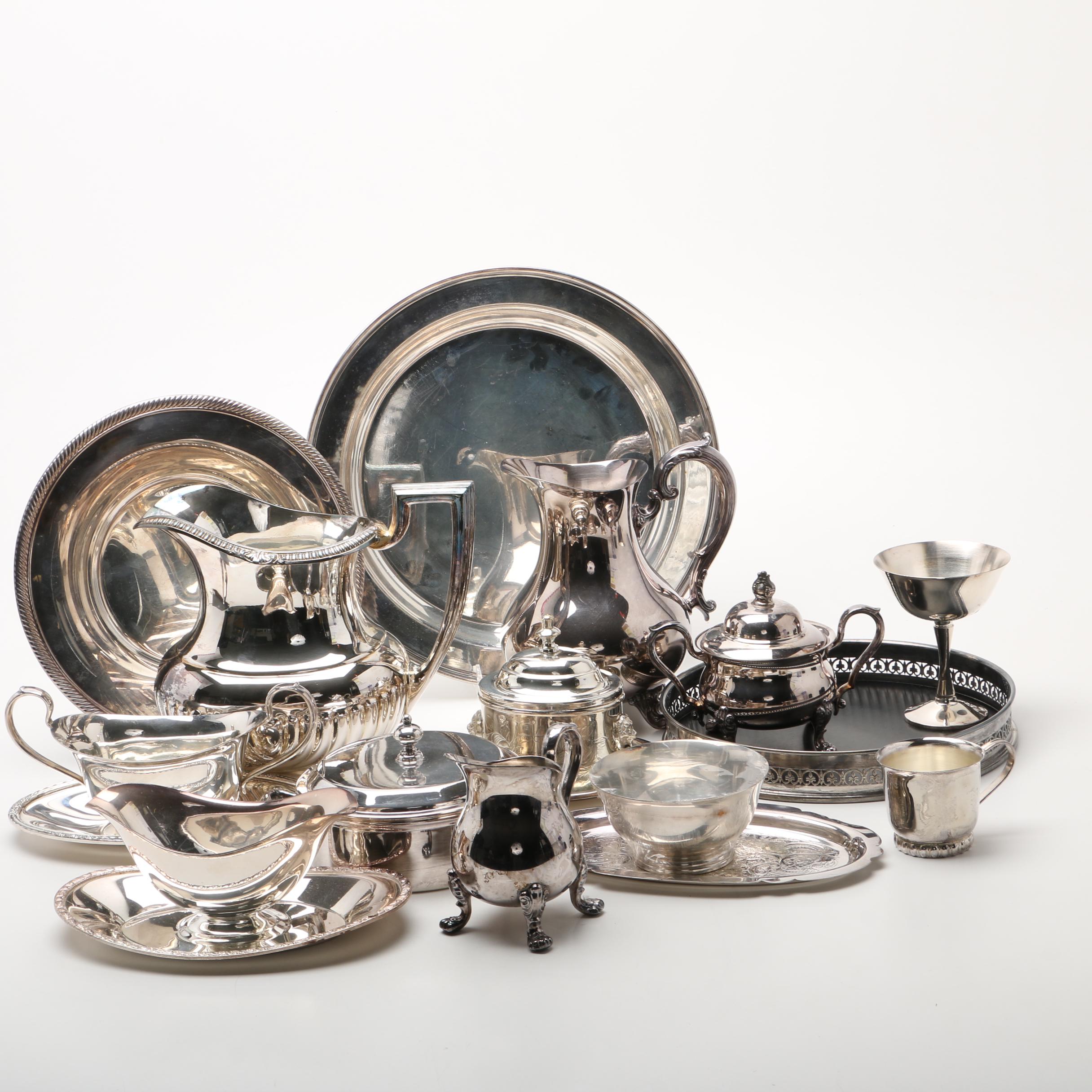 Assortment Of Vintage Silver Plate Serve Ware