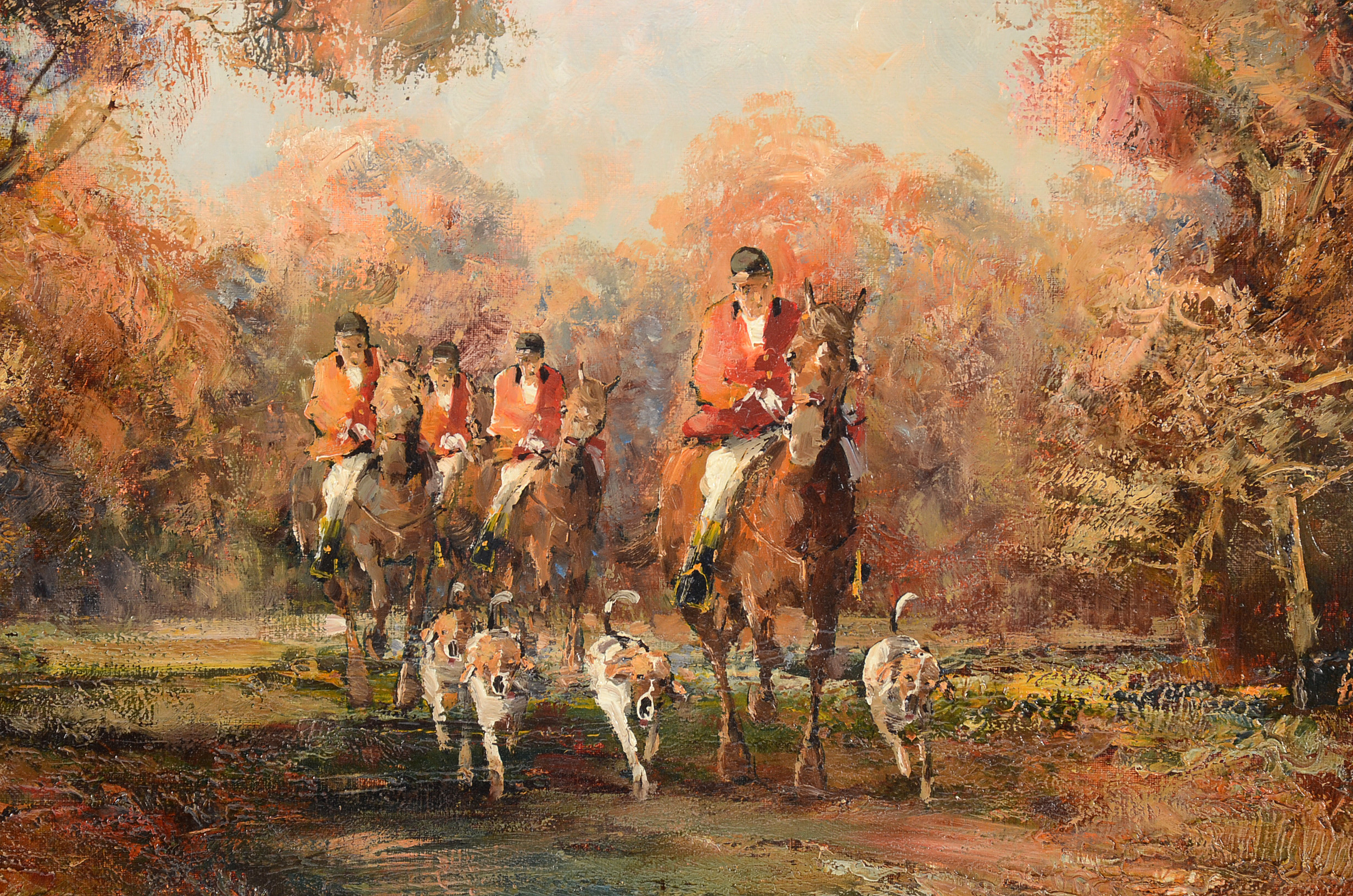 Kurt Heyden Original Oil Painting on Canvas "Hunt"