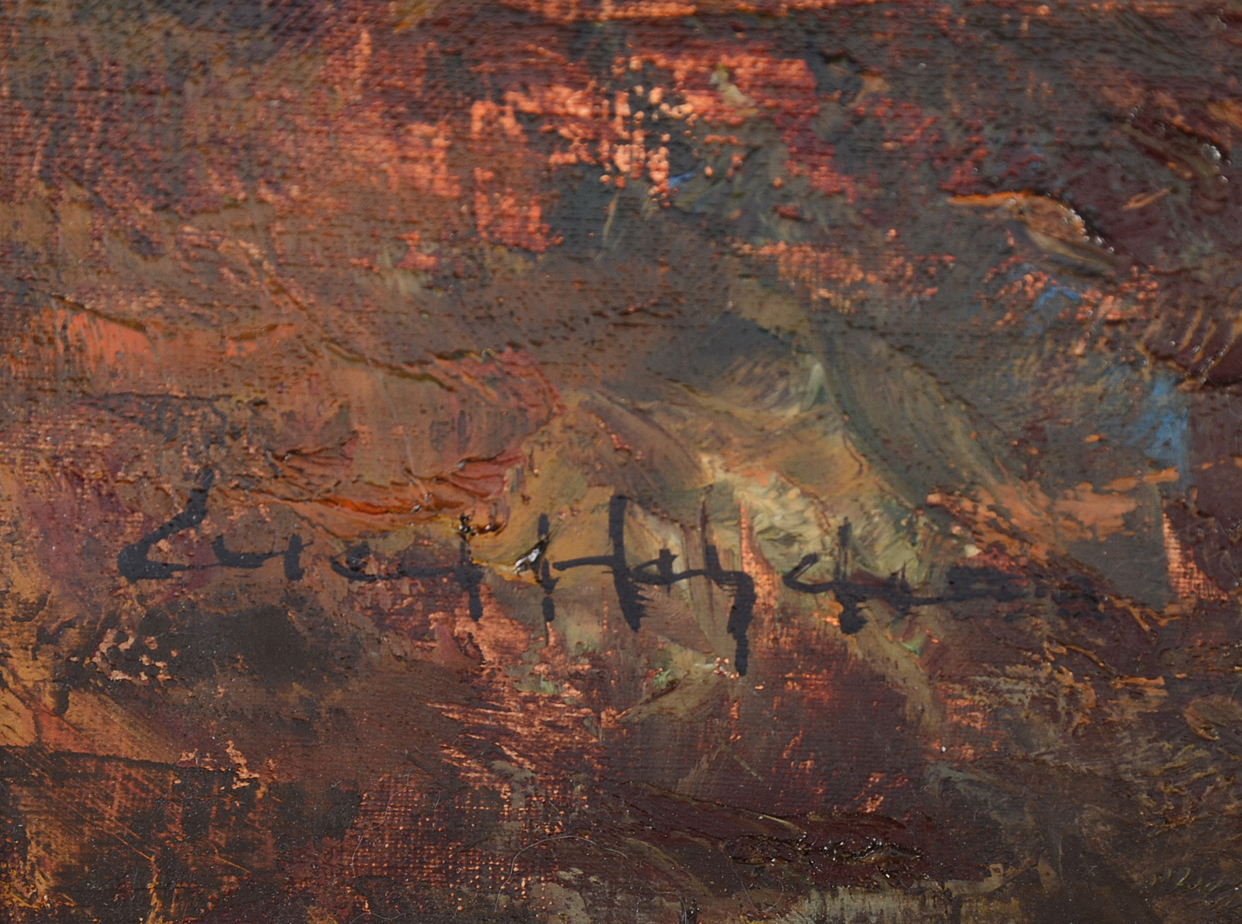 Kurt Heyden Original Oil Painting on Canvas "Hunt"