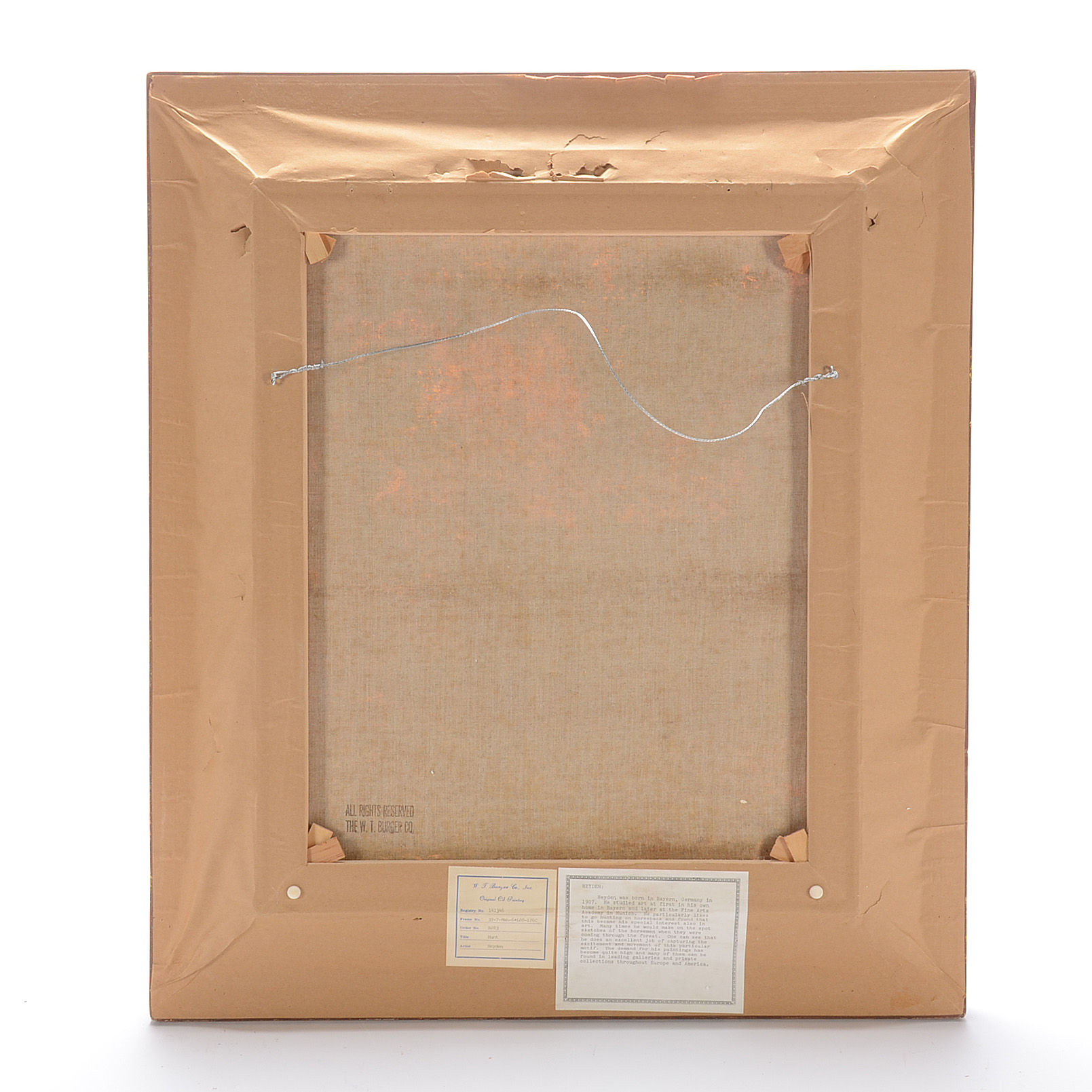 Kurt Heyden Original Oil Painting on Canvas "Hunt"