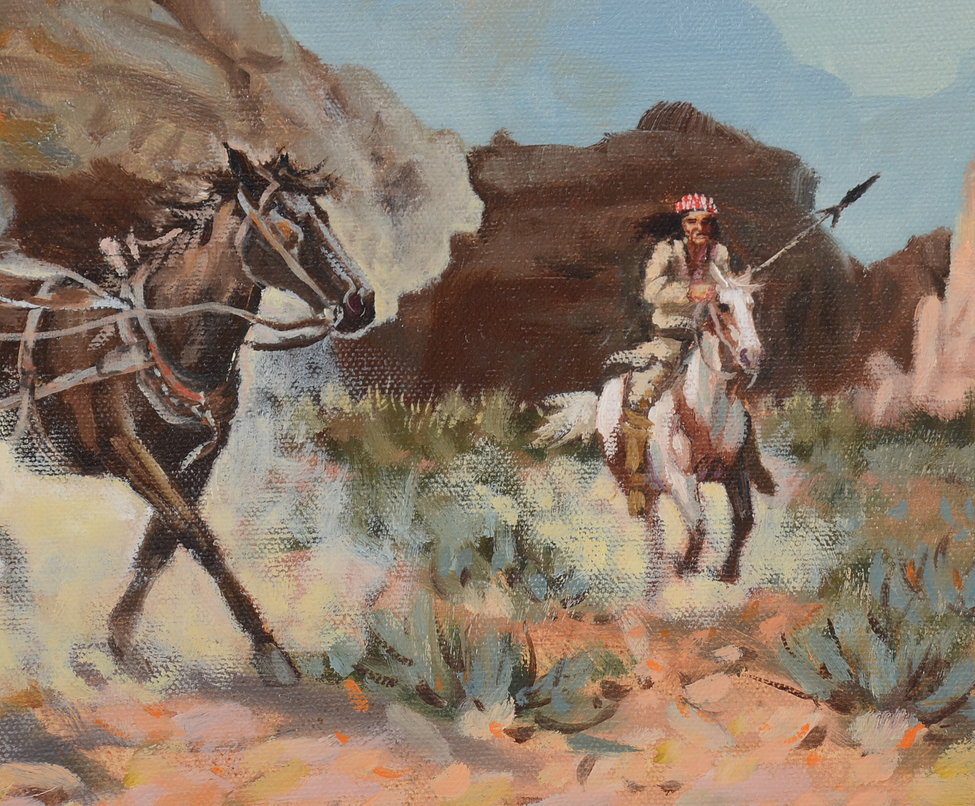 Austin Deuel  Oil Painting on Canvas "On the Run"