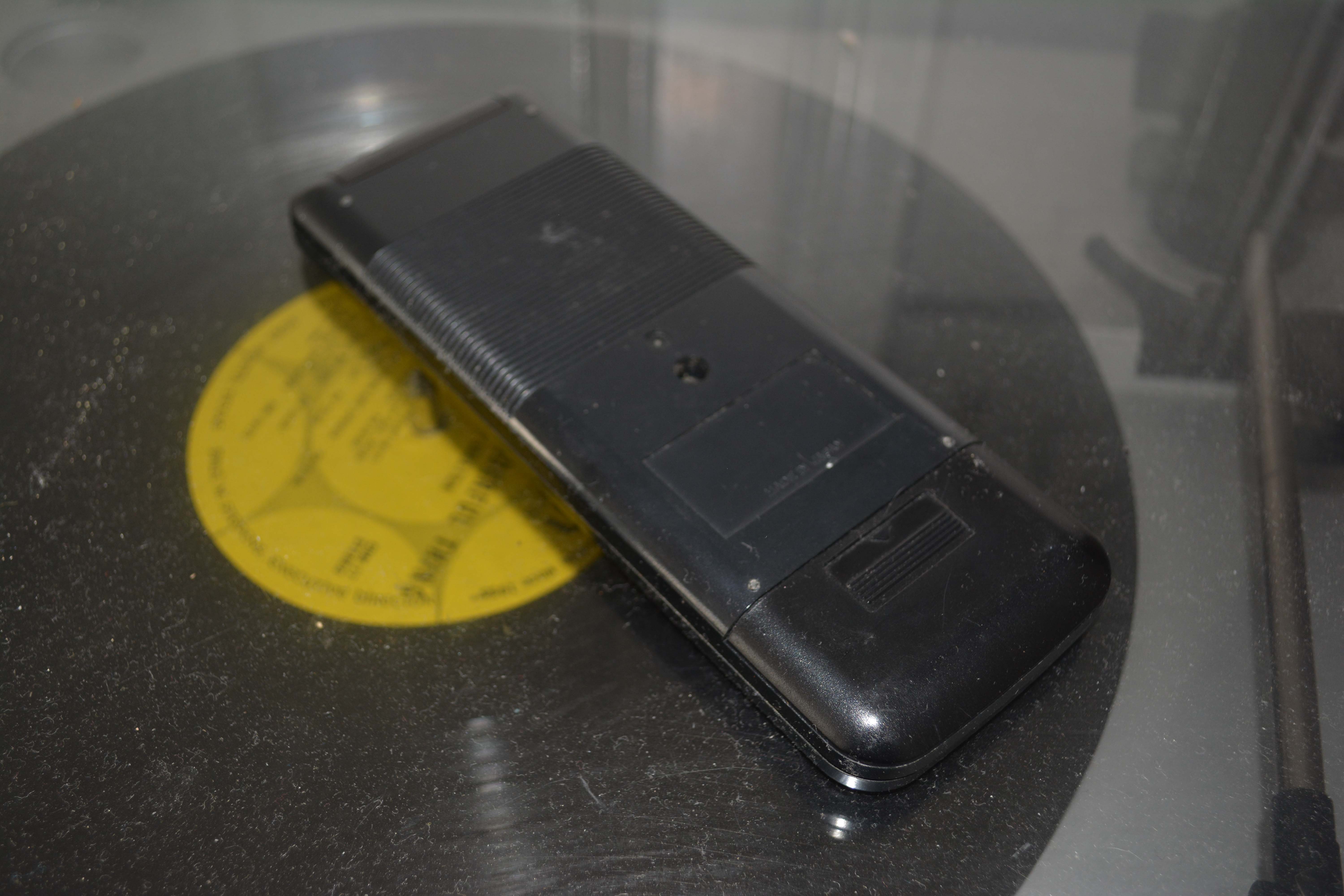 Vintage Yamaha P-300 Turntable with Denon Receiver and Polk Audio Speakers