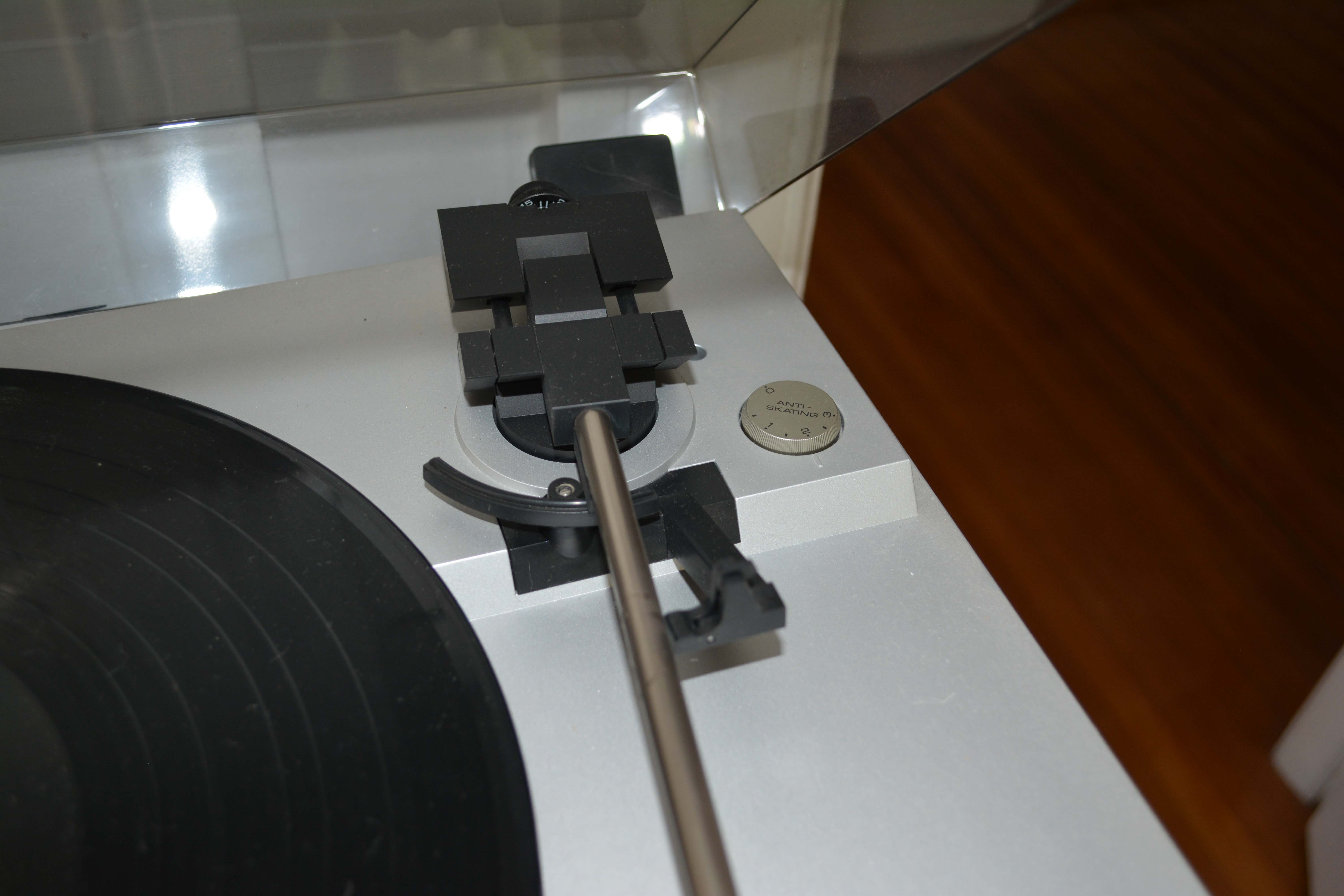 Vintage Yamaha P-300 Turntable with Denon Receiver and Polk Audio Speakers