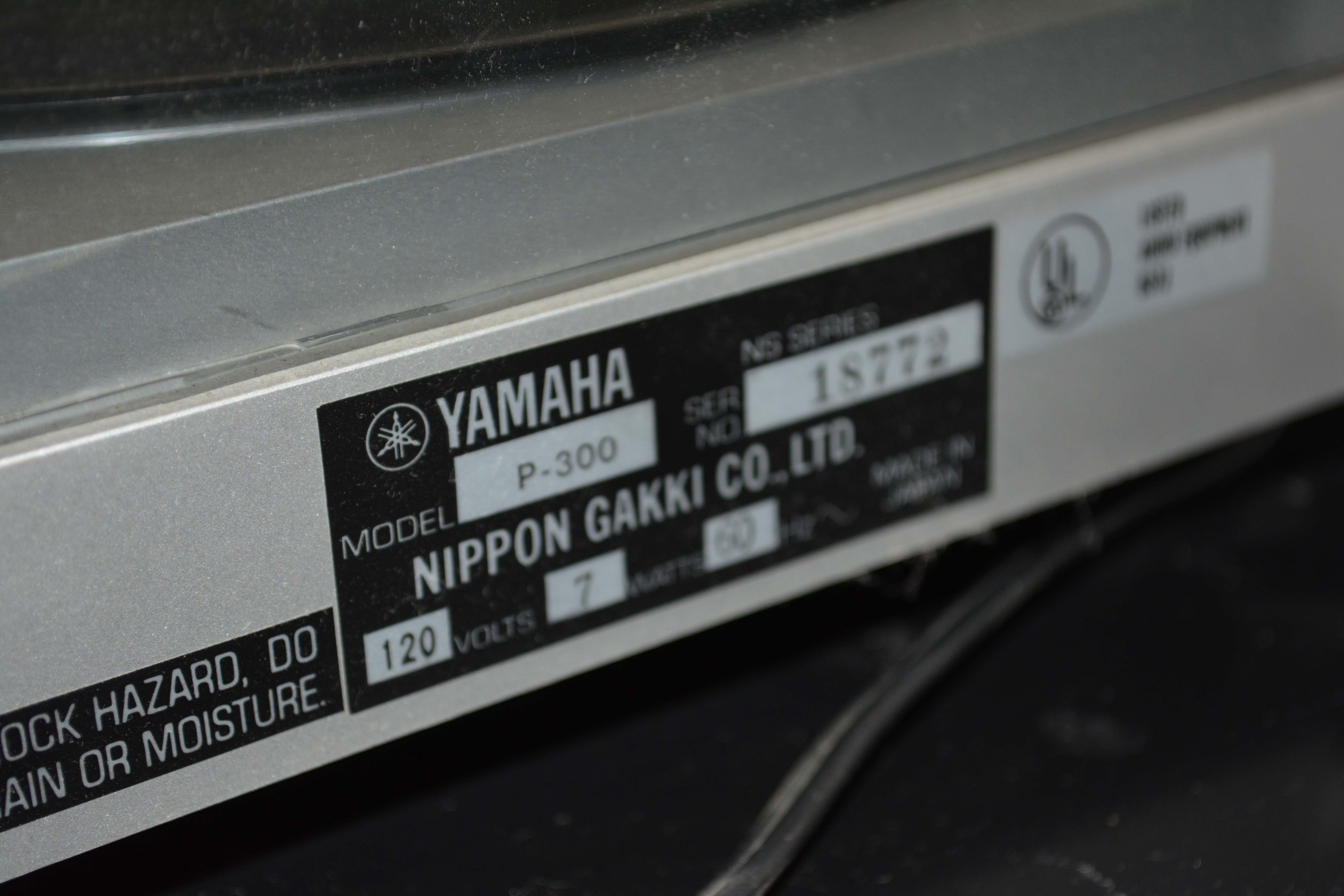 Vintage Yamaha P-300 Turntable with Denon Receiver and Polk Audio Speakers